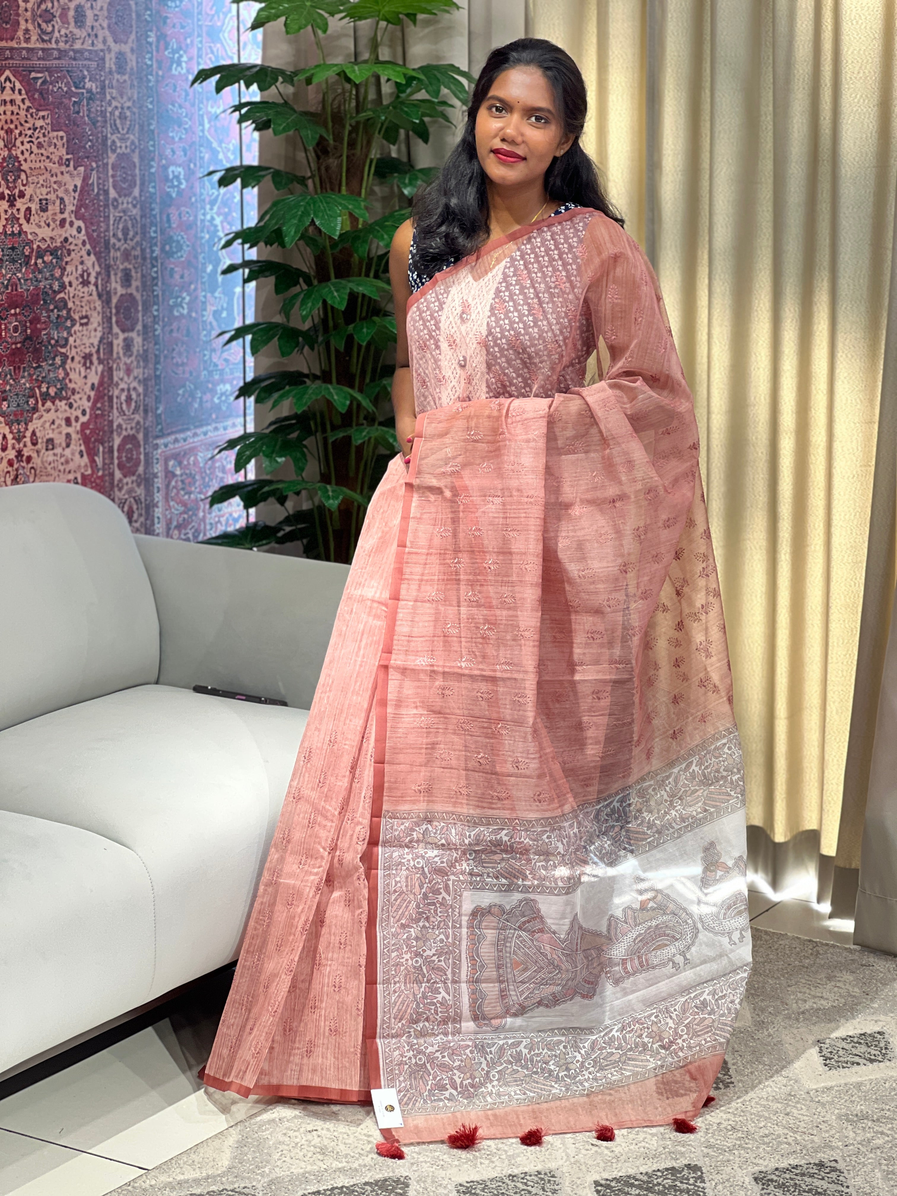 Machine Embroidery Detailed Kota Saree | YNG788