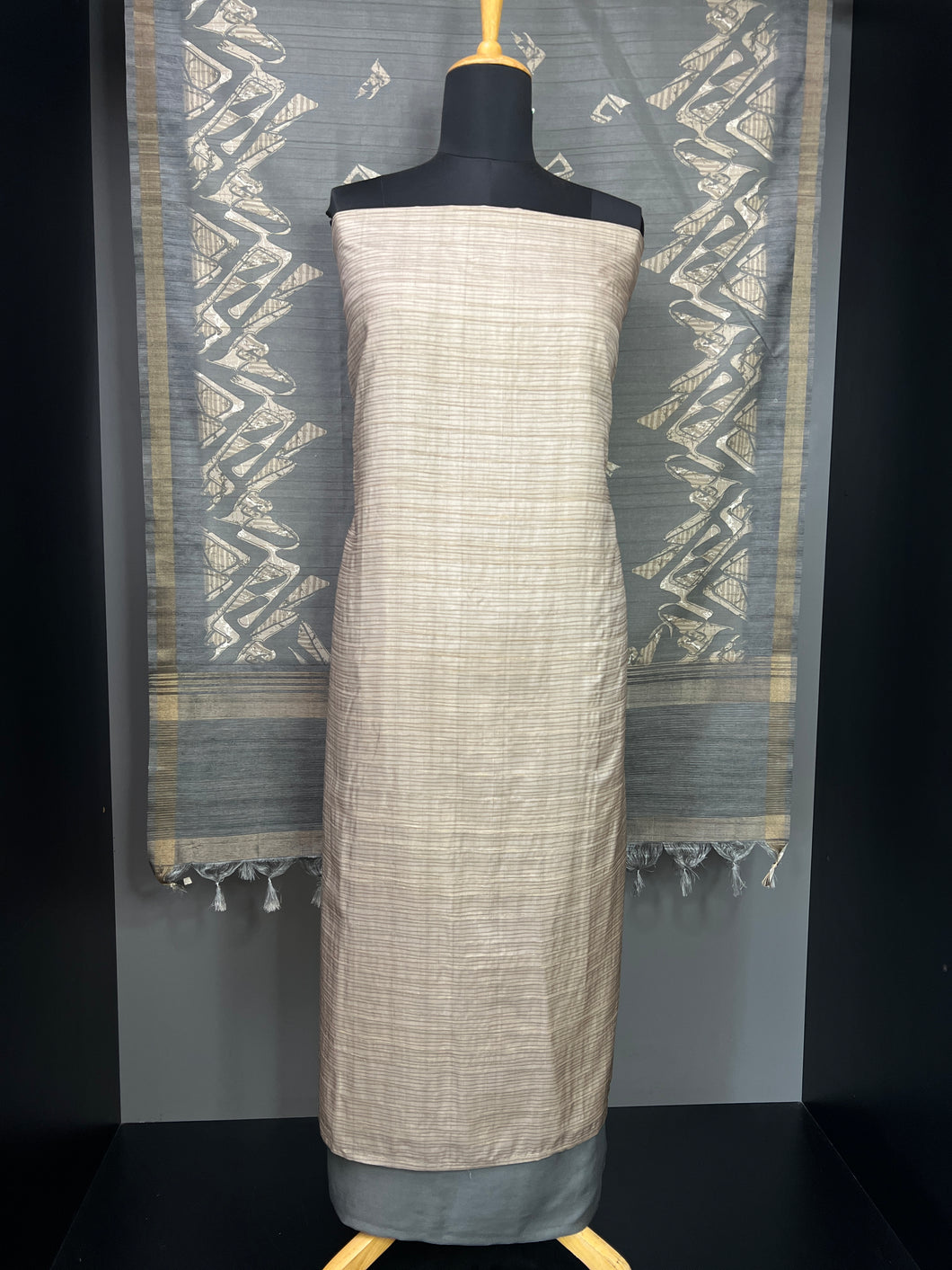 Self Weaving Patterned Tussar Finish Salwar Set | SP116