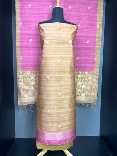 Silver & Golden Zari Detailed Semi silk Salwar Set | SP266