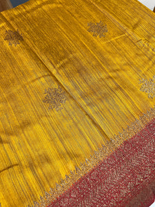 Kadwa Weaving Geecha Tussar Saree | YNG309