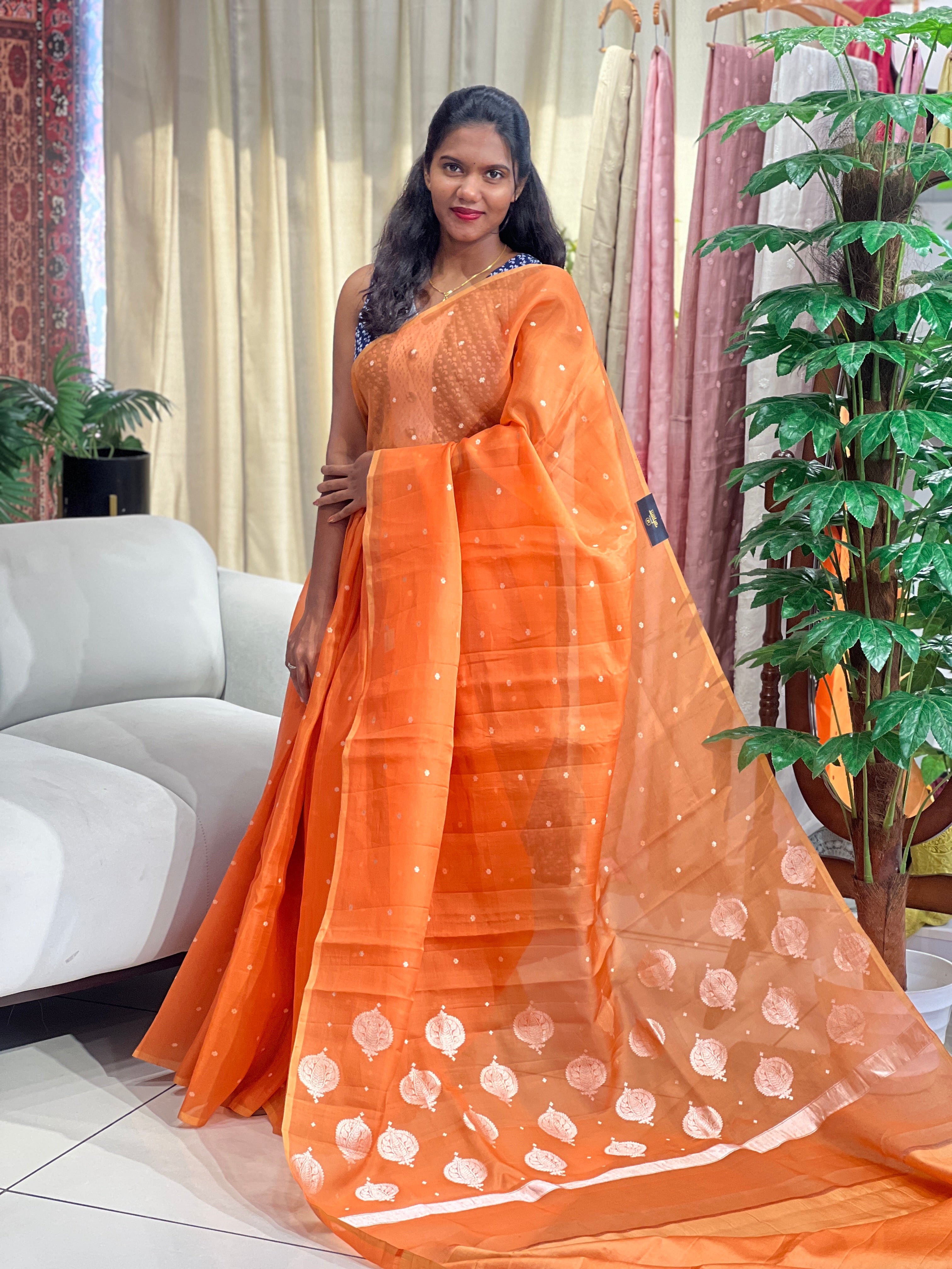 Banarasi Weaving Buta Pattern Organza Saree |FC189