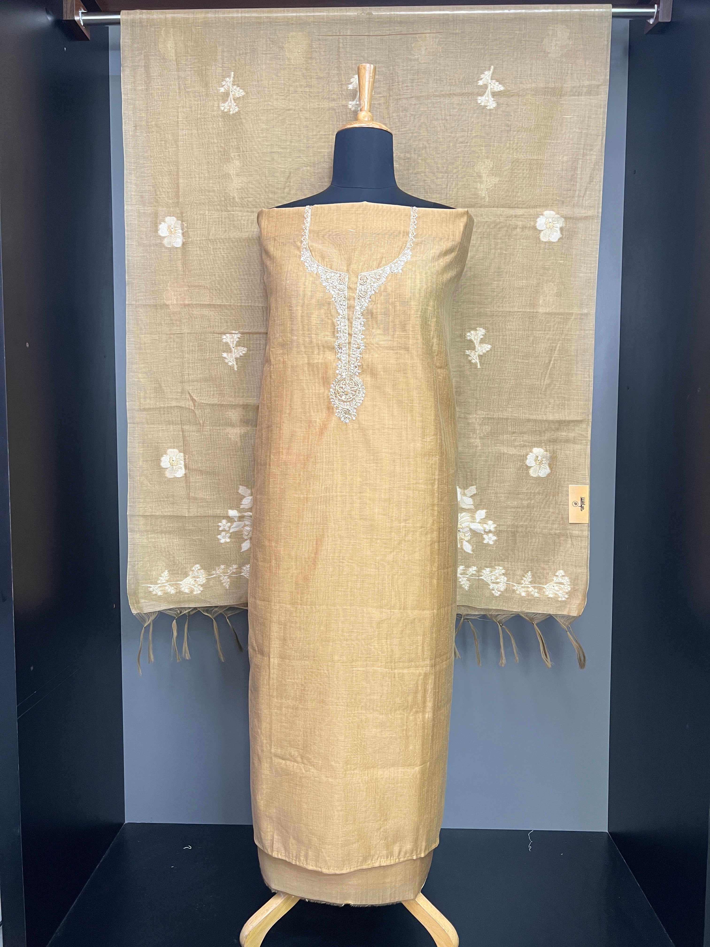 Hand Embroidery Detailed Chanderi Finish Salwar Set | SGS126