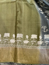 Floral Screen Printed Tussar Saree | SIK144