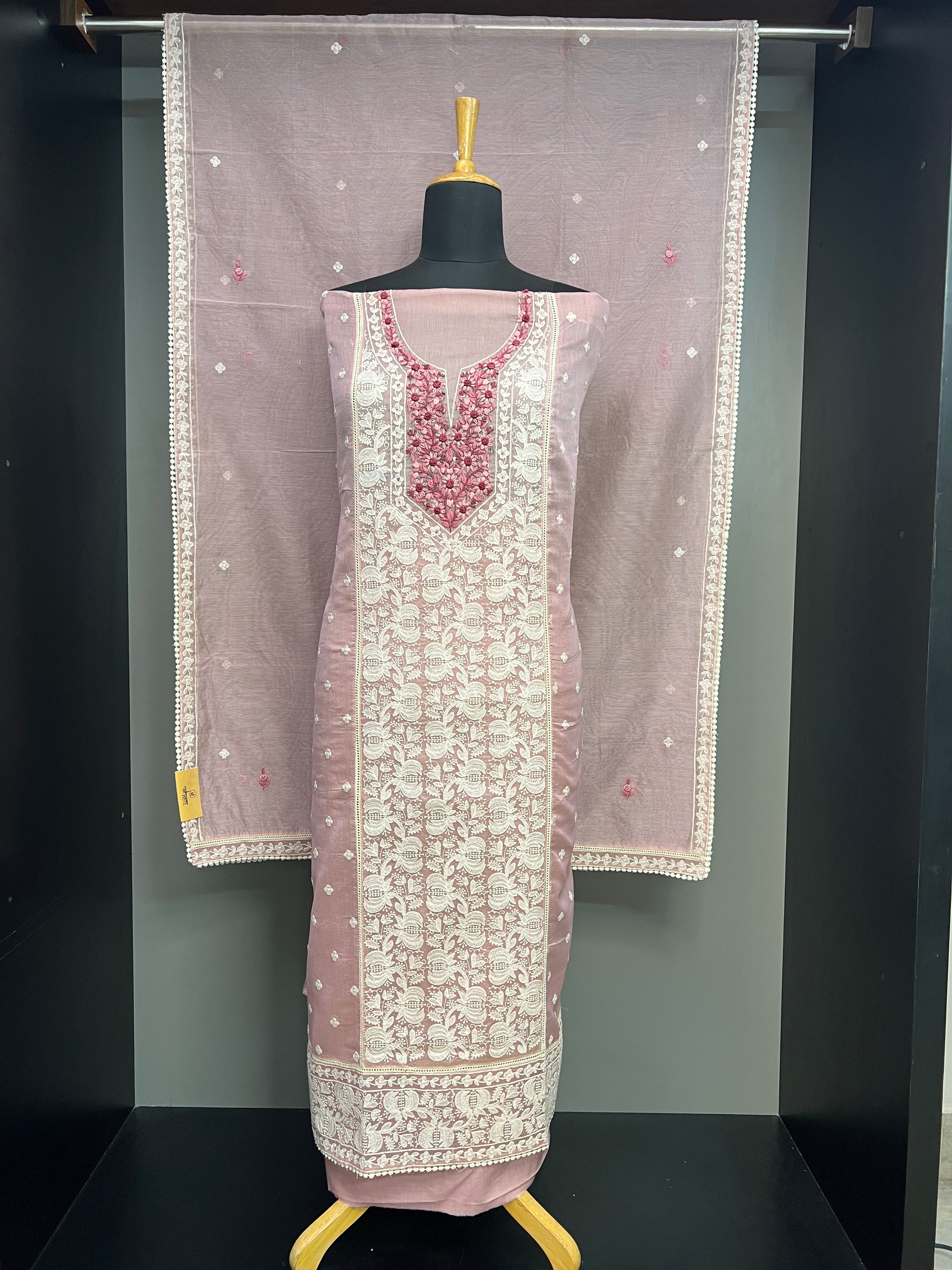 Floral Embroidery Detailed Kota Salwar Set | SGS108