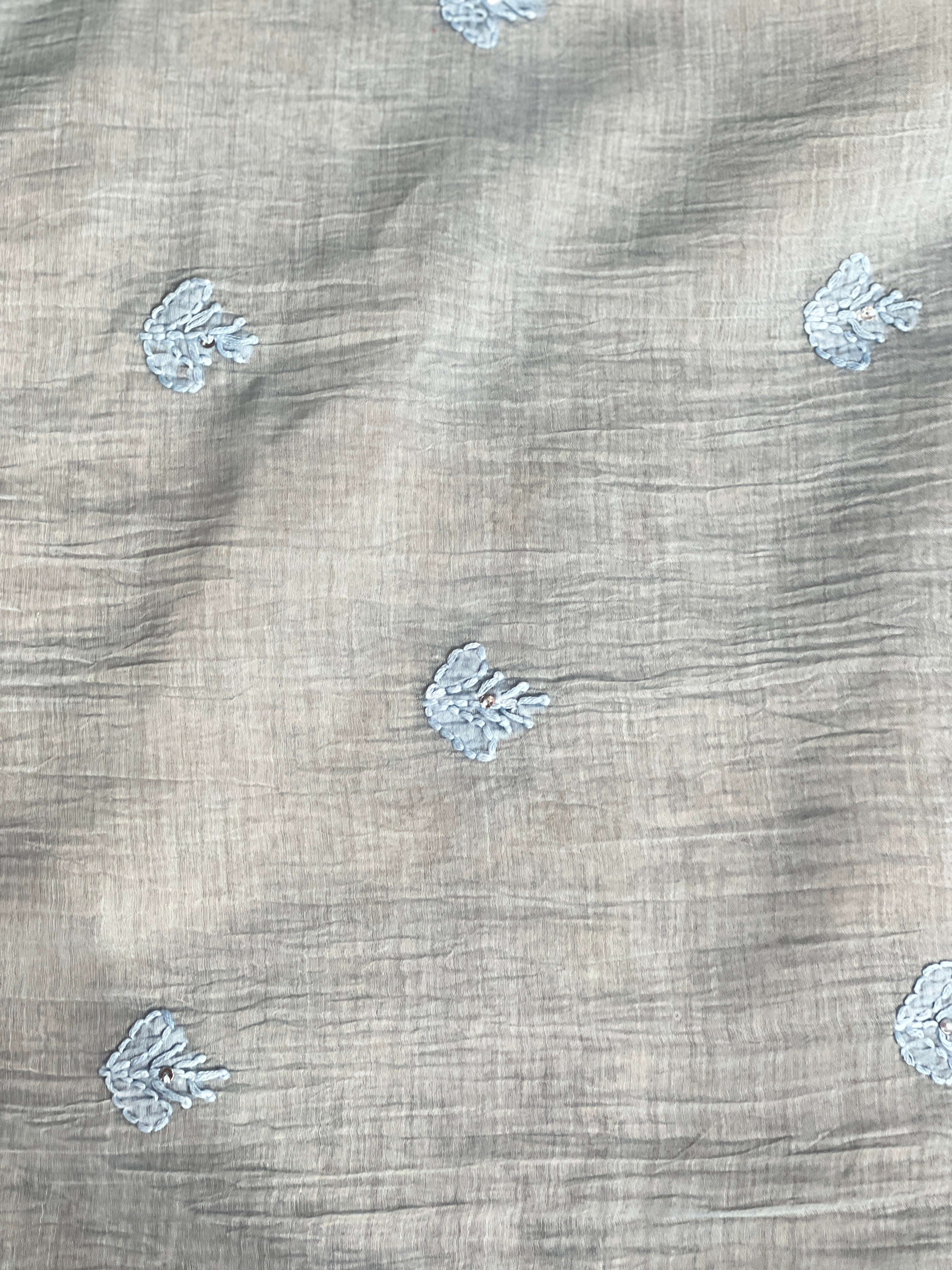 Chikankari Work Detailed Pure Cotton Saree | GMA178
