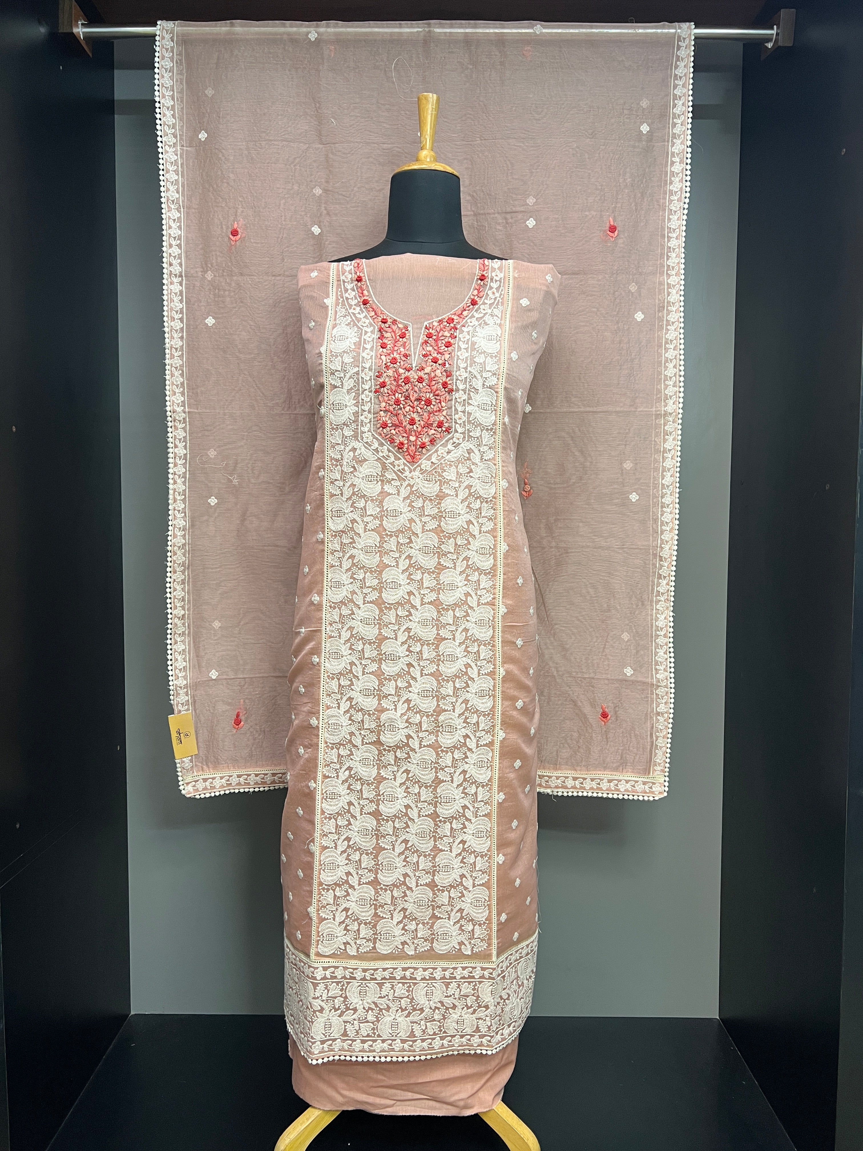 Floral Embroidery Detailed Kota Salwar Set | SGS106