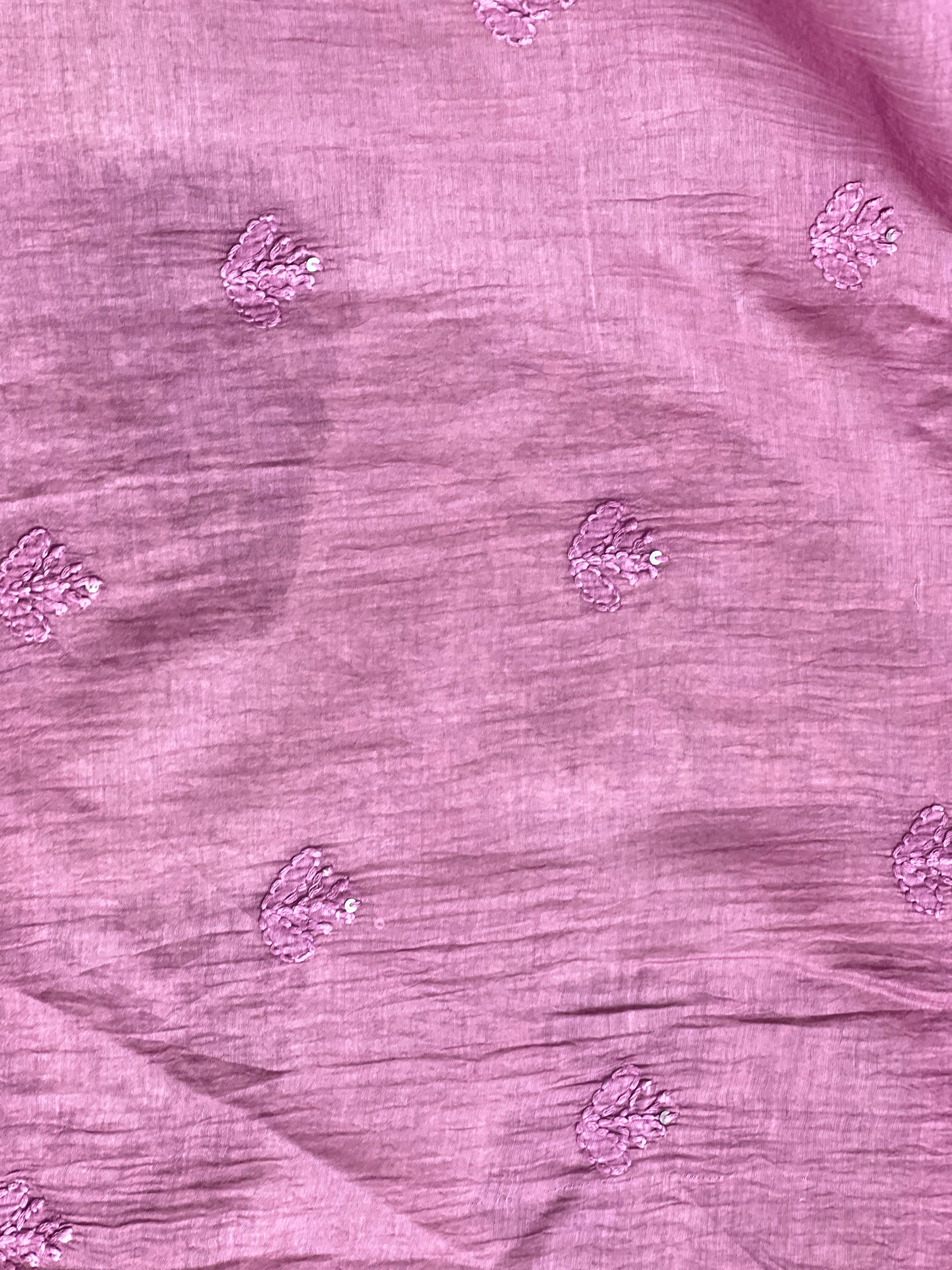 Chikankari Work Detailed Pure Cotton Saree | GMA180