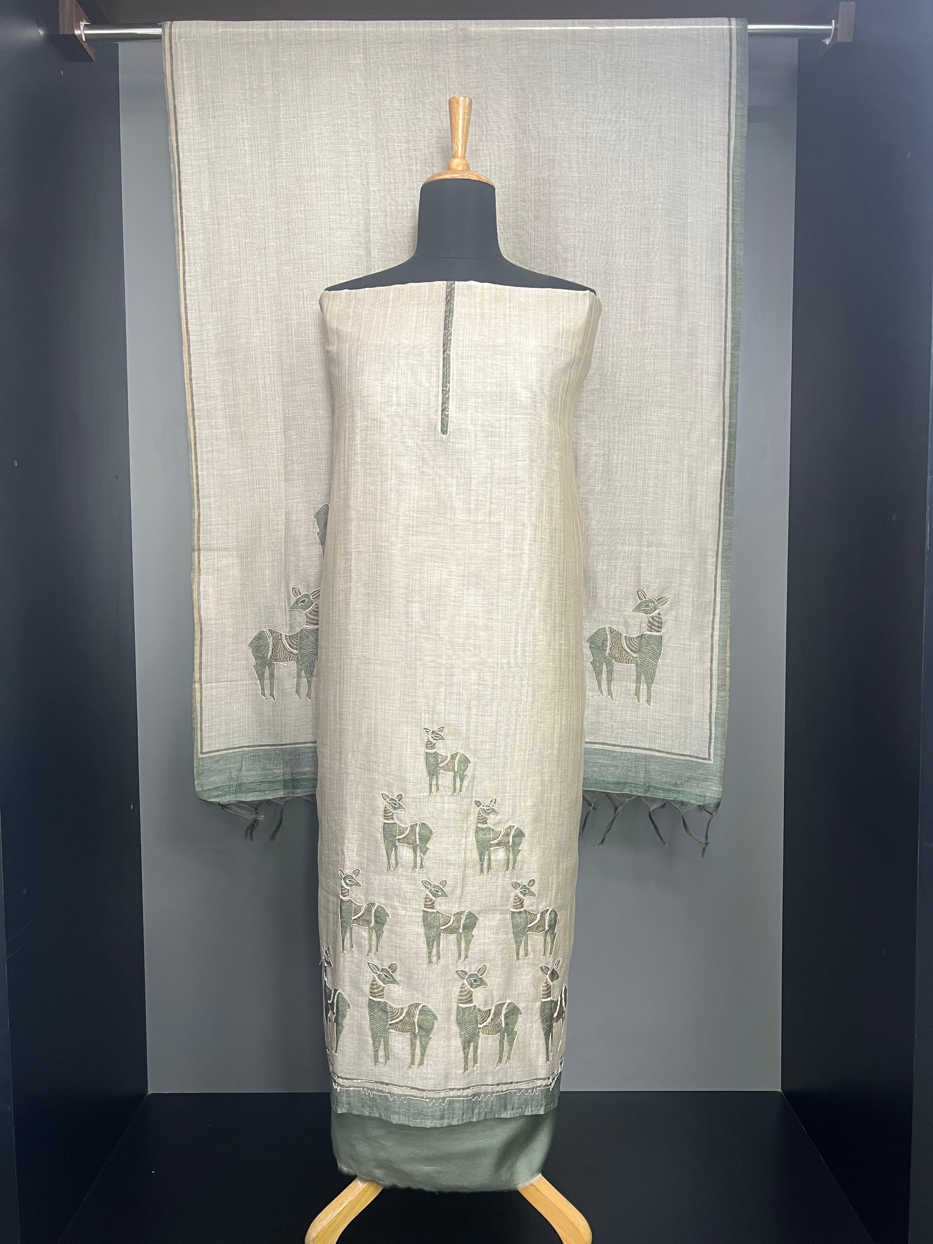 Digital Printed Chanderi Finish Salwar Set | SGS131