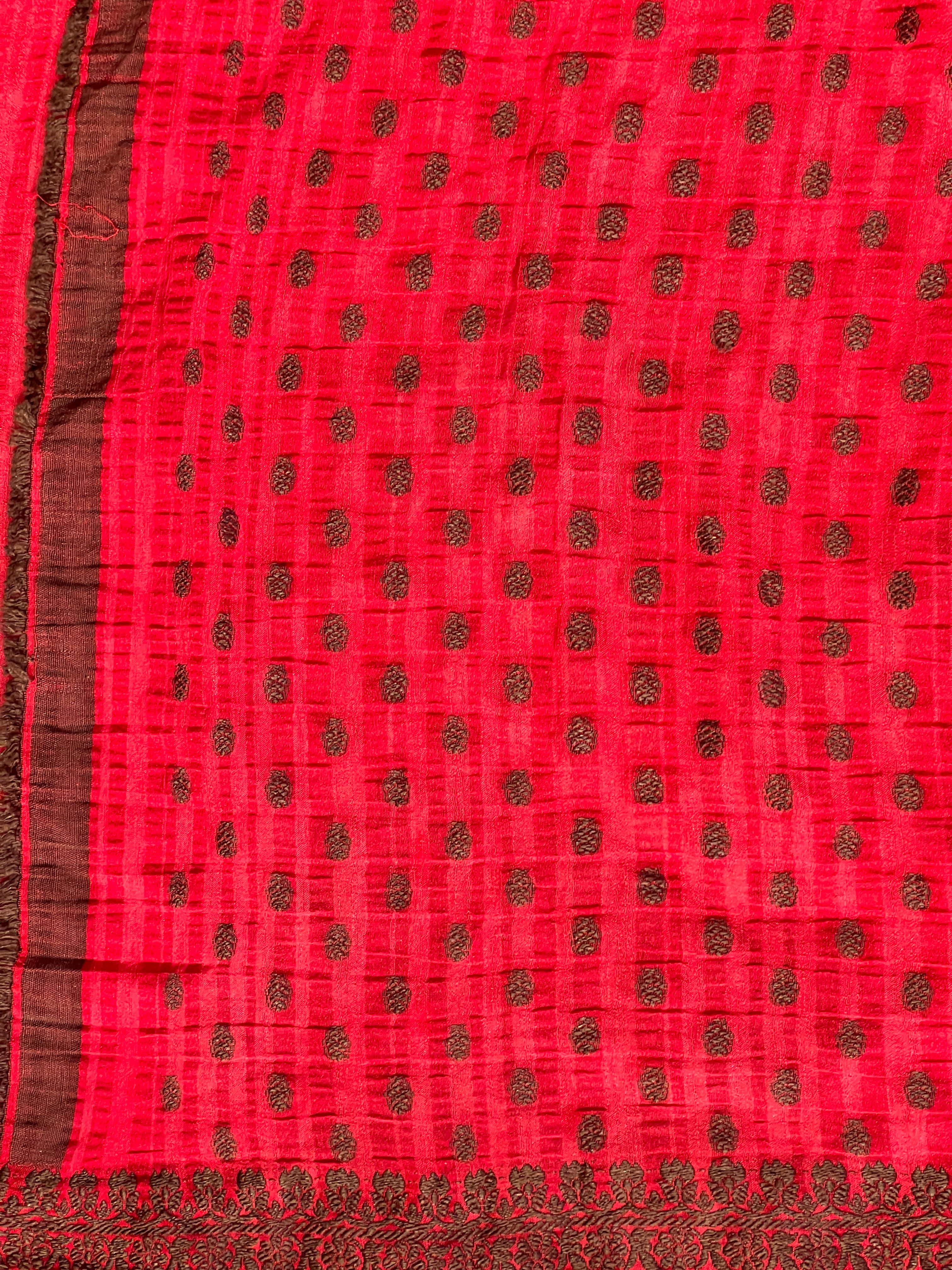 Thread Woven Tussar Georgette Banarasi(Weaving) Saree | YNG985
