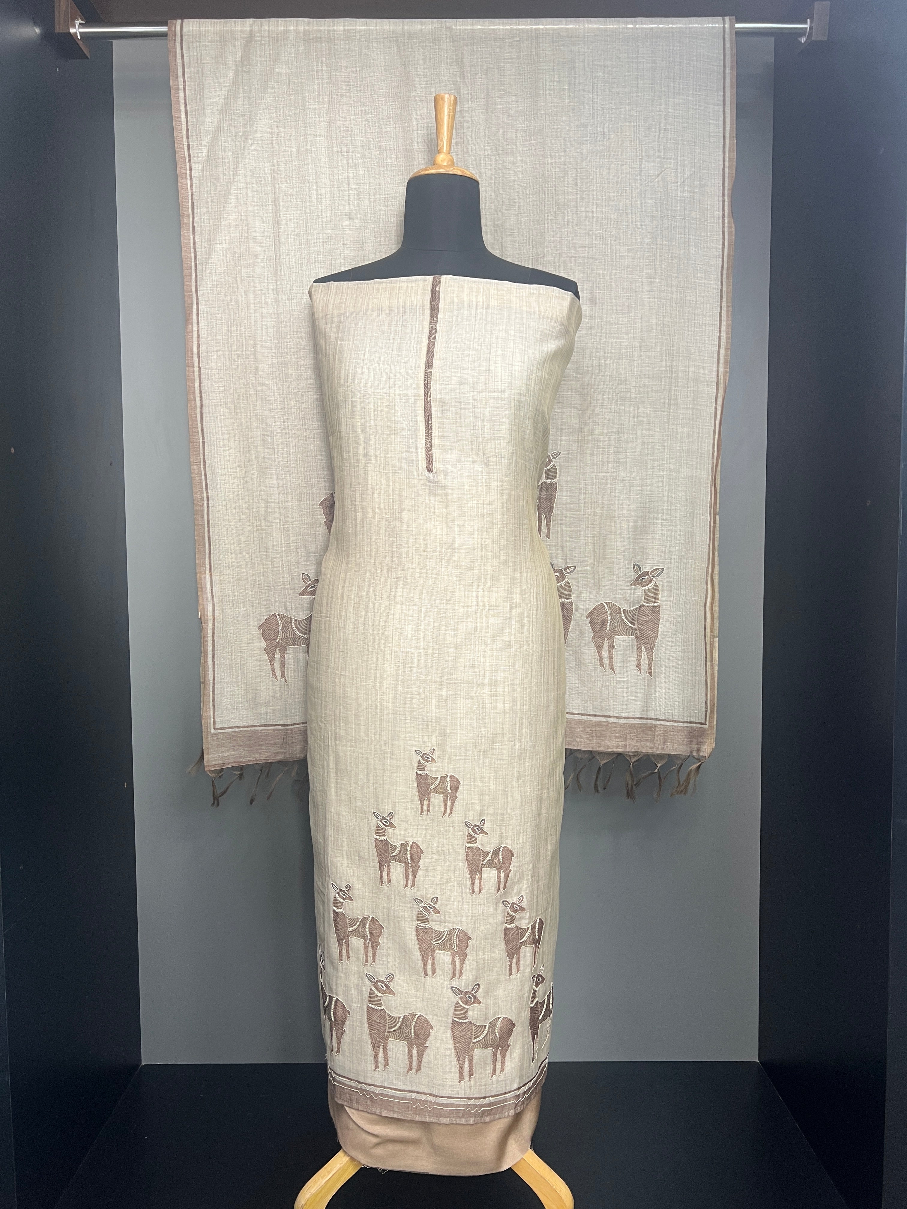 Digital Printed Chanderi Finish Salwar Set | SGS134