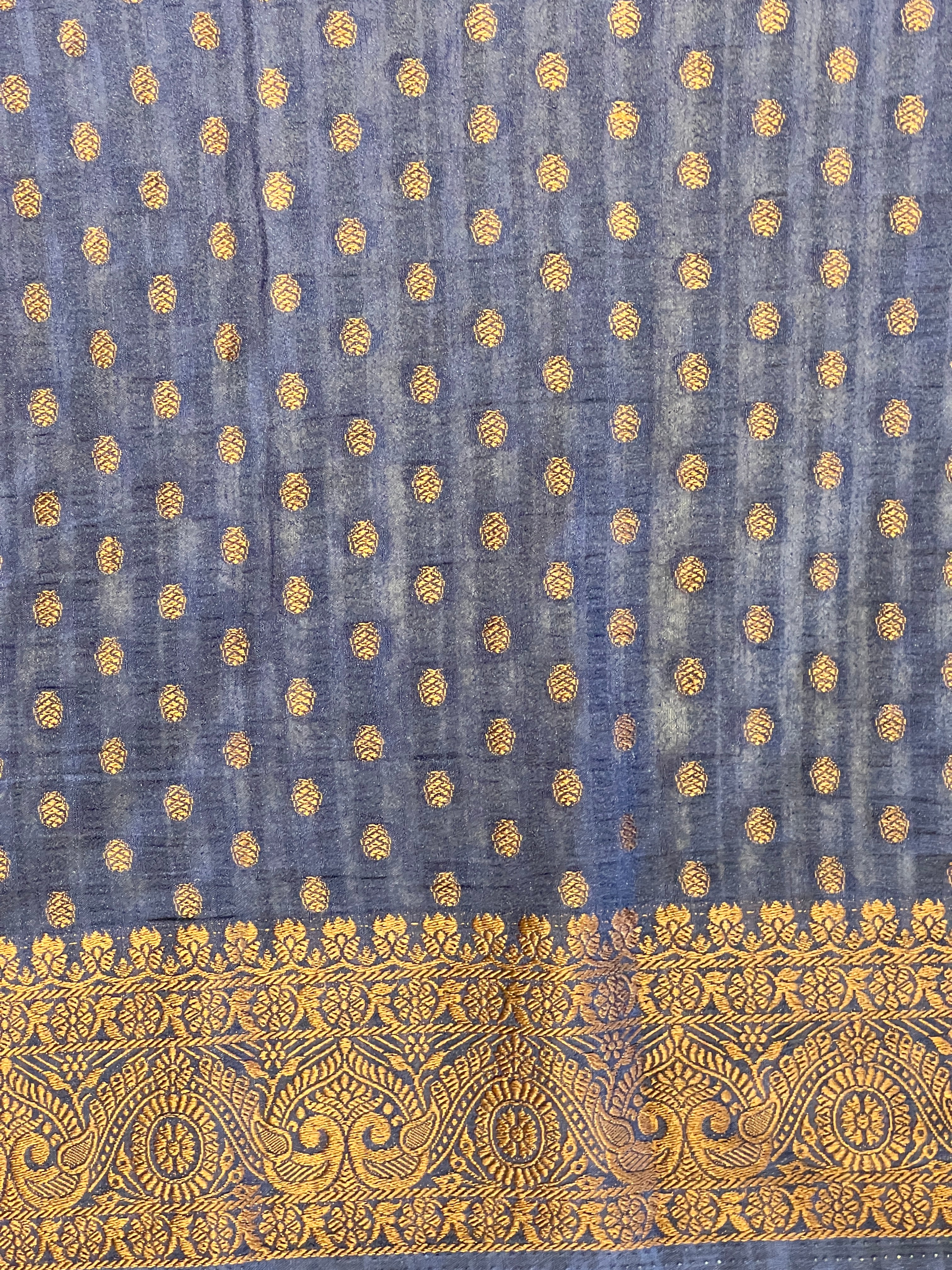 Thread Woven Tussar Georgette Banarasi(Weaving) Saree | YNG983