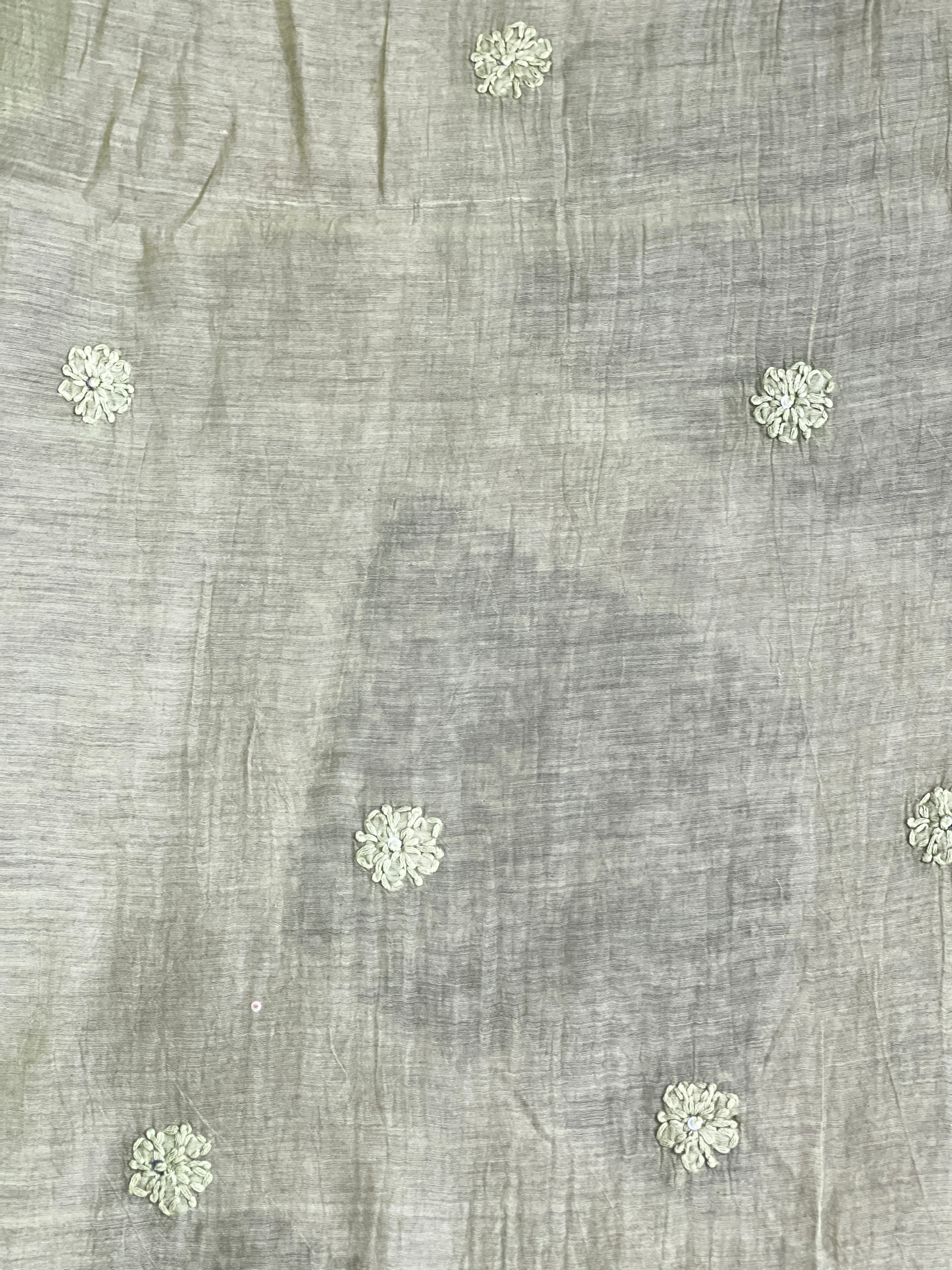 Chikankari Work Detailed Pure Cotton Saree | GMA184