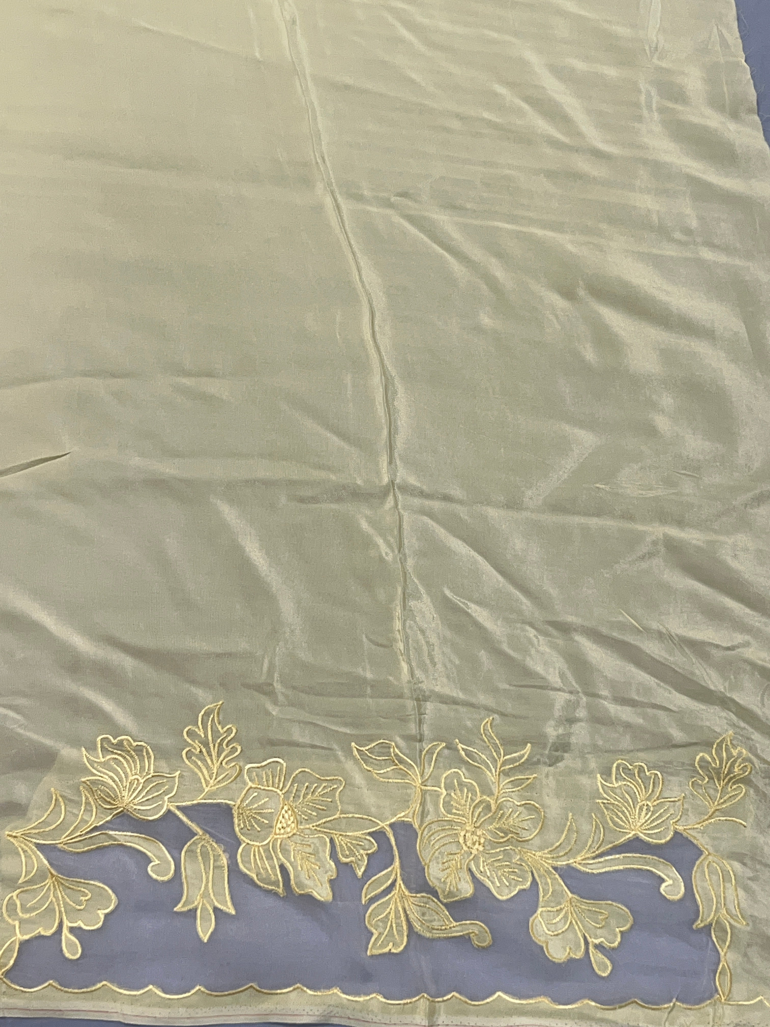 Machine Embroidery Detailed Organza Saree | SBS1376