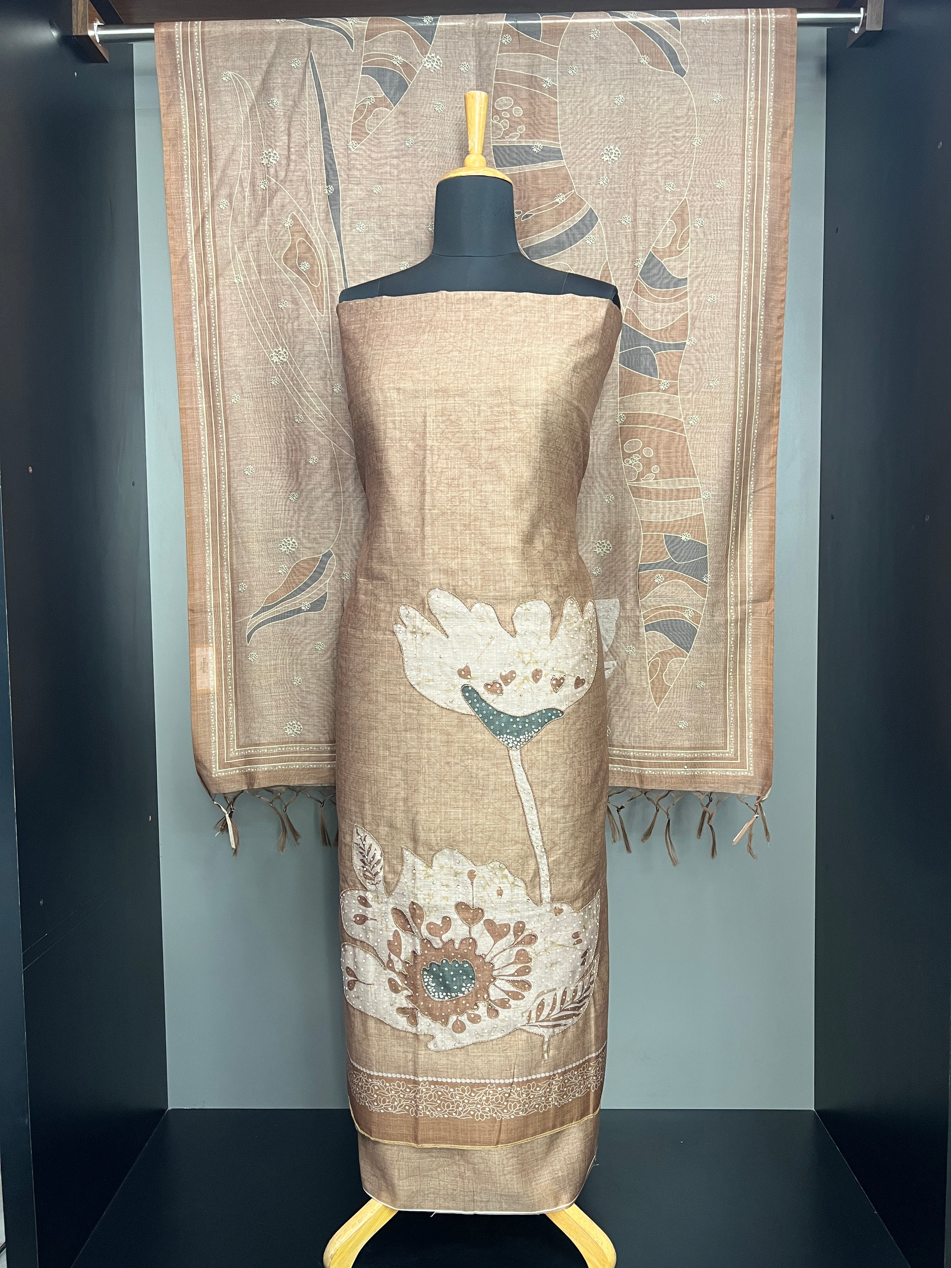 Floral Digital Printed Chanderi Finish Salwar Set | SGS168