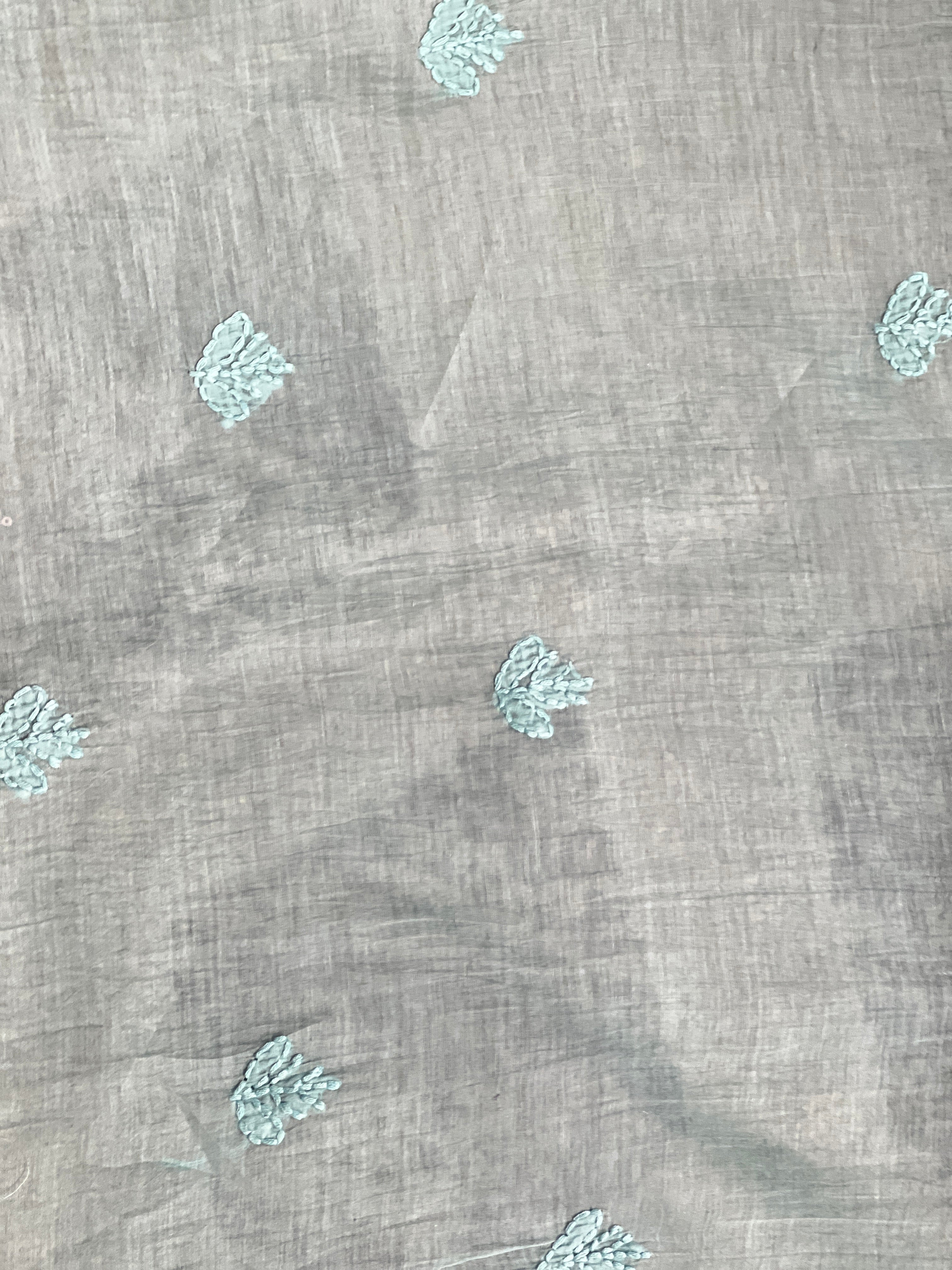 Chikankari Work Detailed Pure Cotton Saree | GMA176