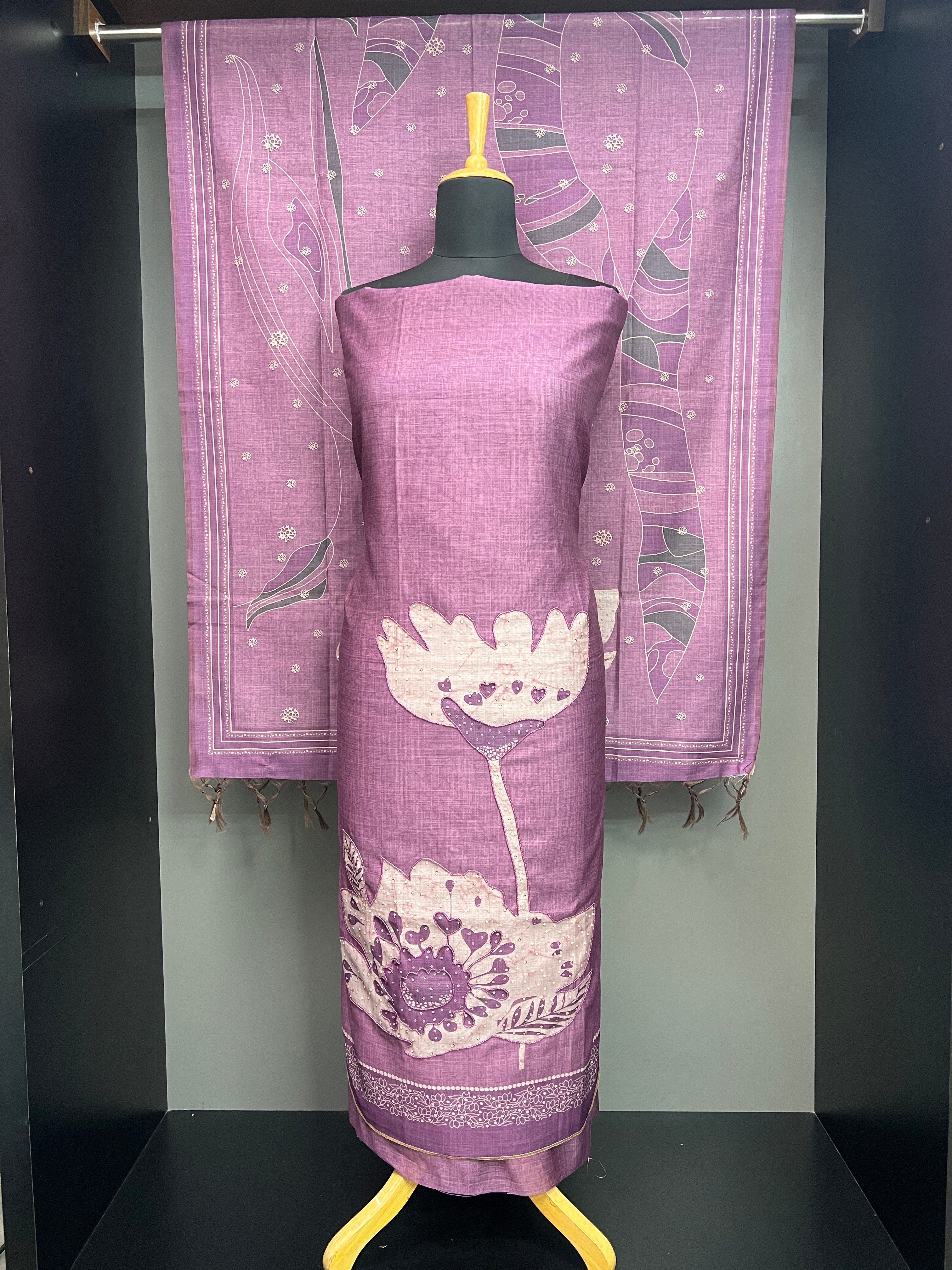 Floral Digital Printed Chanderi Finish Salwar Set | SGS169