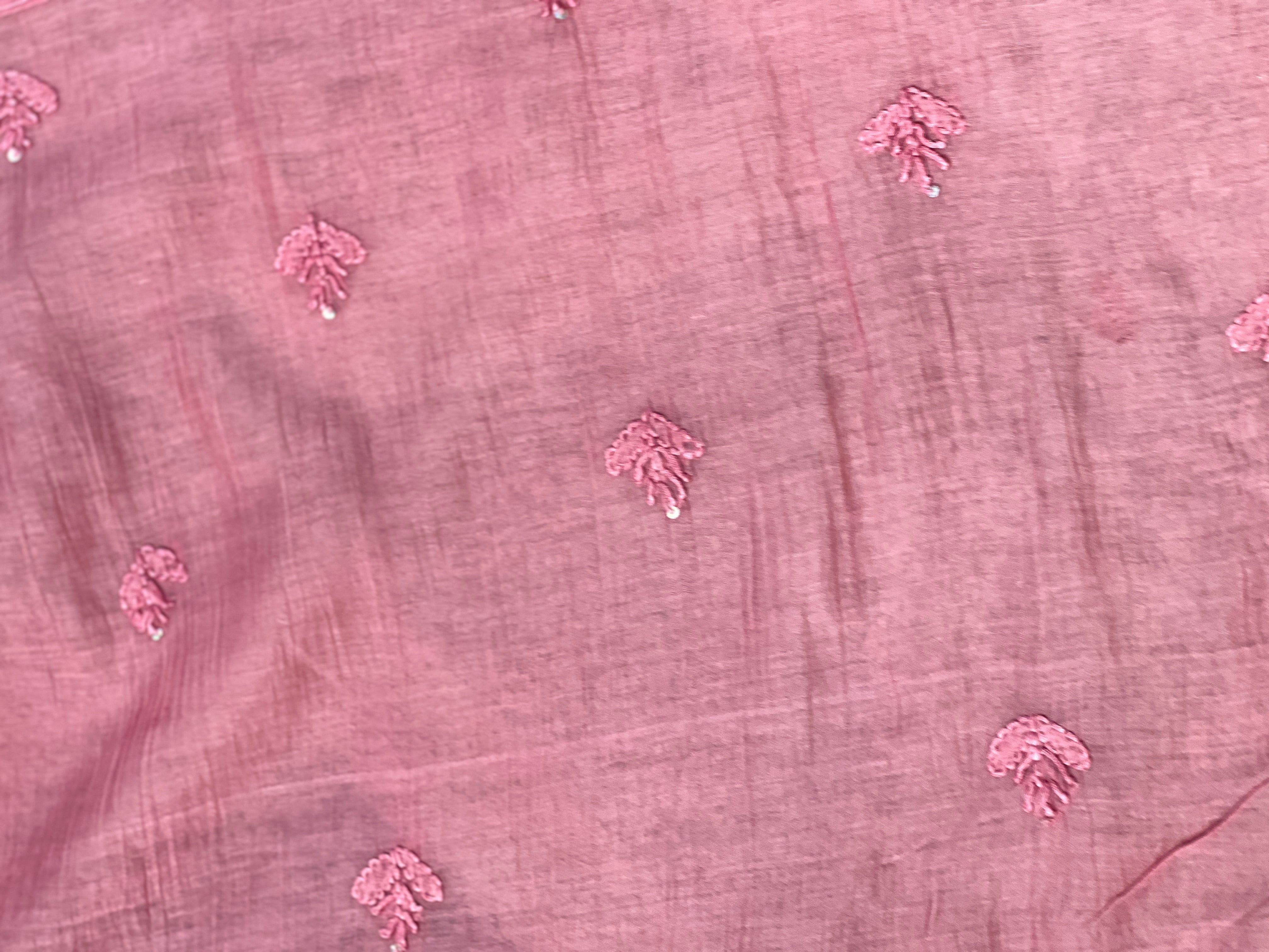 Chikankari Work Detailed Pure Cotton Saree | GMA177