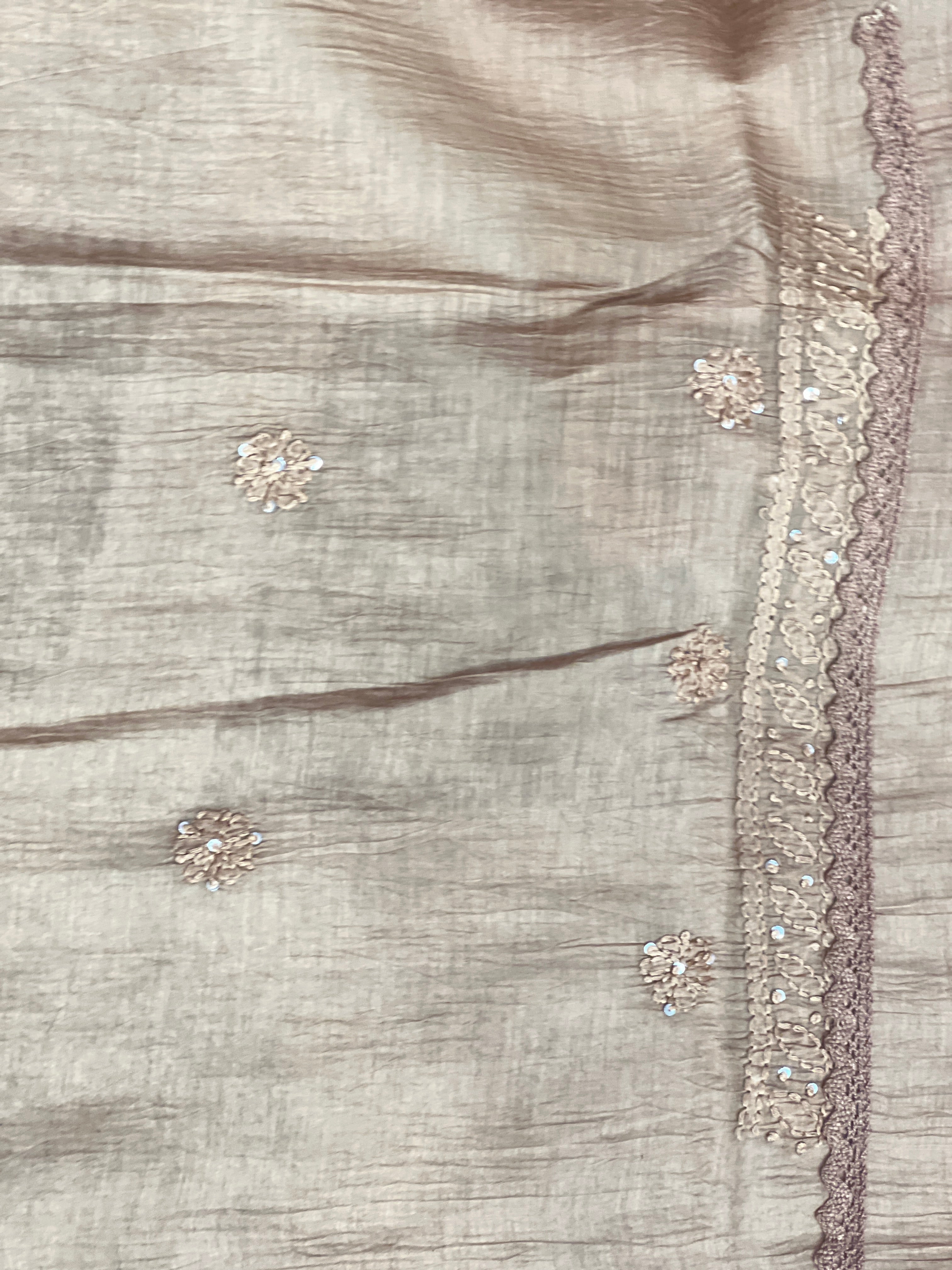 Chikankari Work Detailed Pure Cotton Saree | GMA183