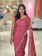 Printed Chinon Saree | SSN360