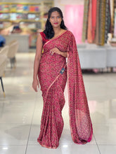Printed Chinon Saree | SSN360