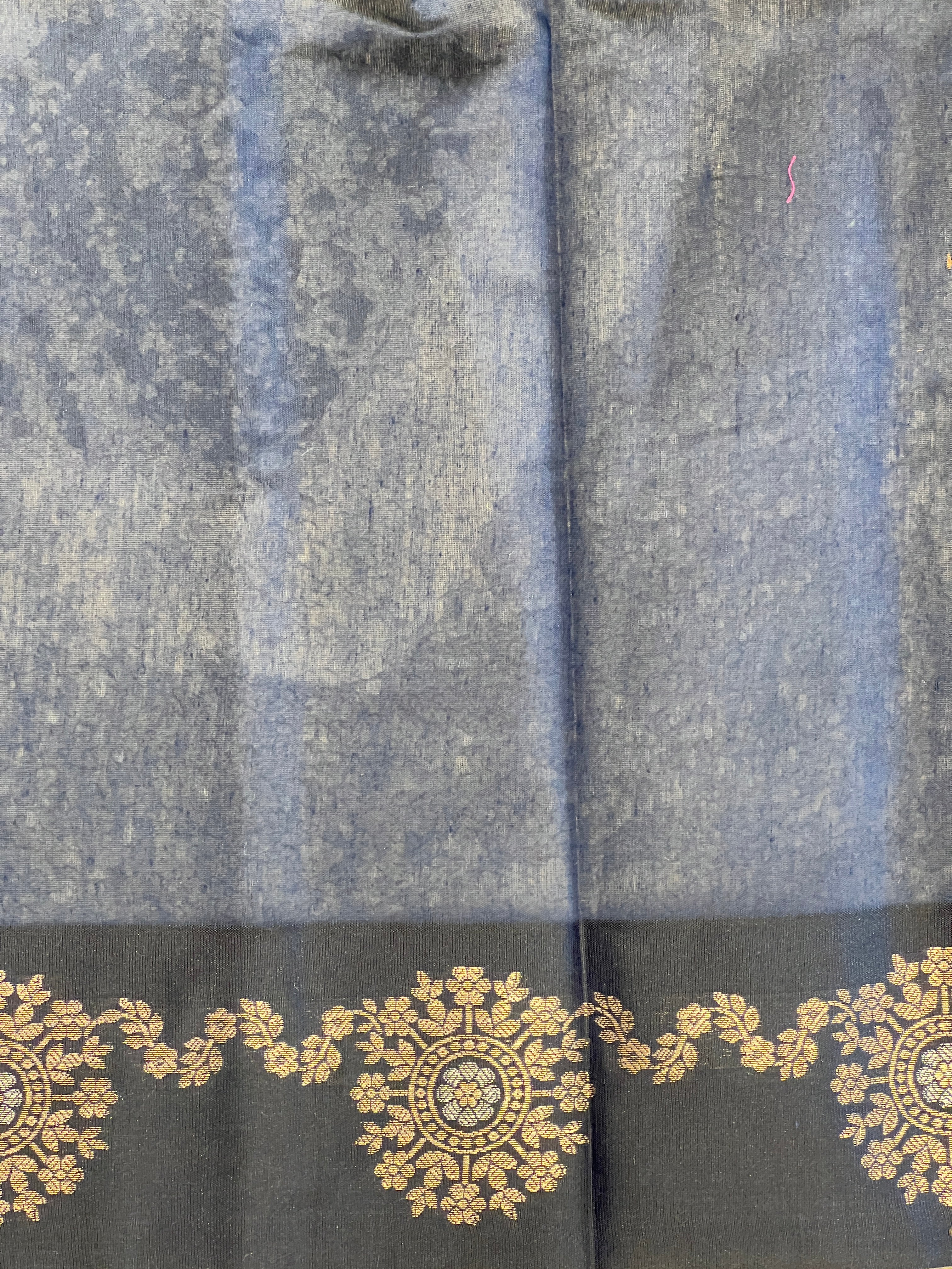 Silver and Golden Zari Detailed Cotton Silk Saree  | YNG1022