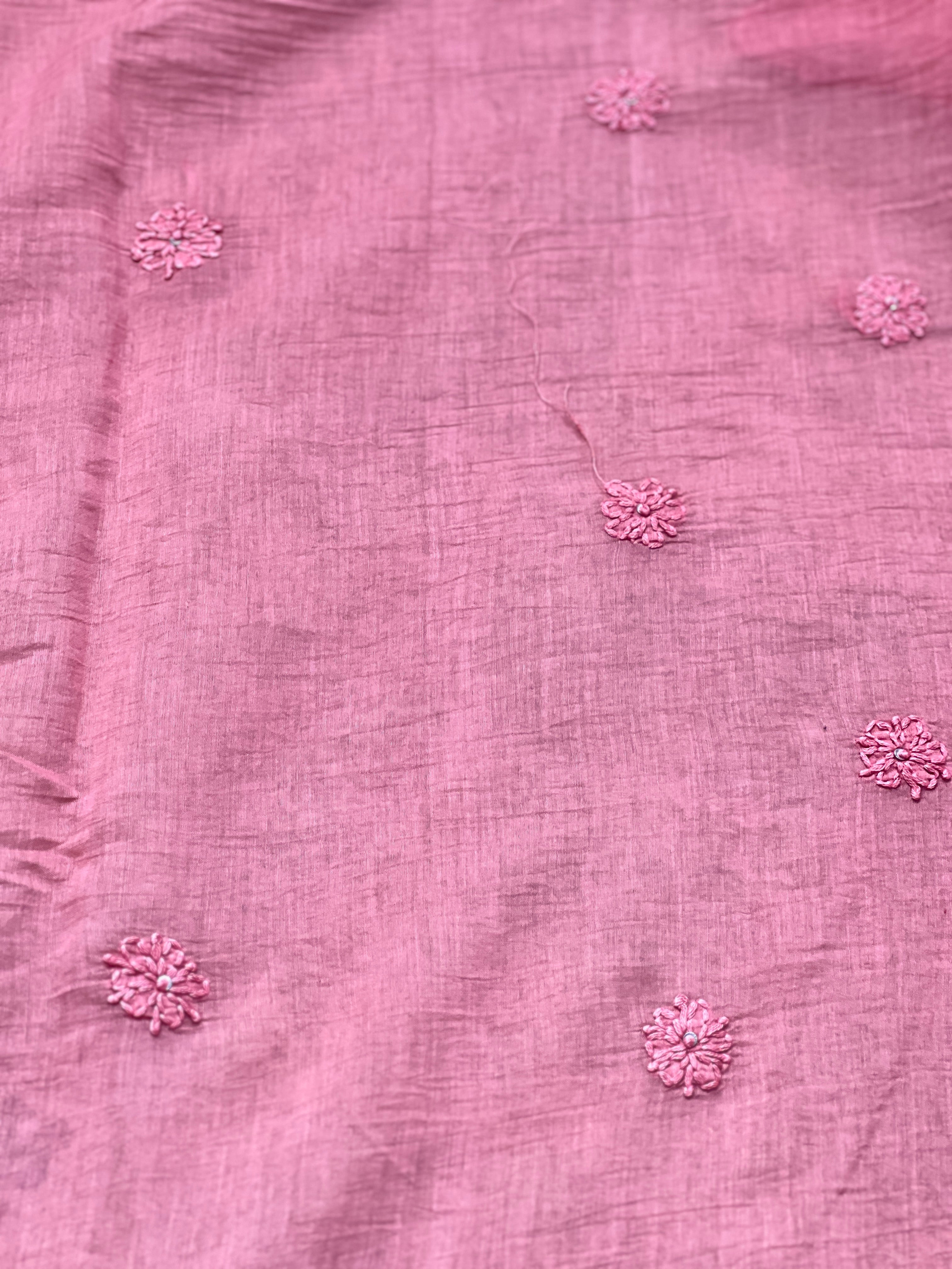 Chikankari Work Detailed Pure Cotton Saree | GMA182