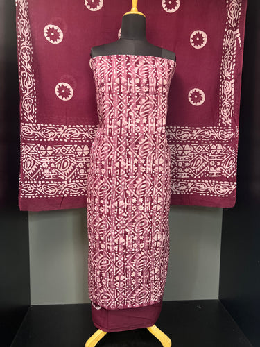 Batik Print With Mirror Detailed Cotton Salwar Set | MT127