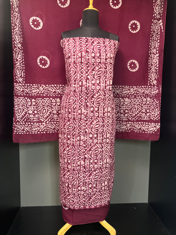 Batik Print With Mirror Detailed Cotton Salwar Set | MT127