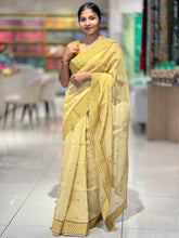 Machine Embroidery With Lace Detailed Supernet Kota Saree | BLD1320