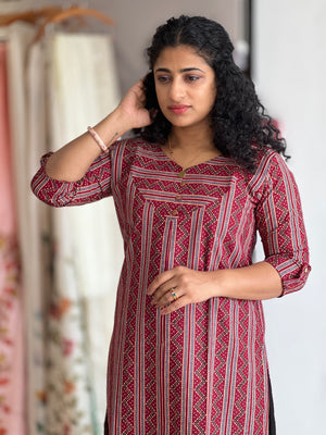 Printed Cotton Kurta | AJT119