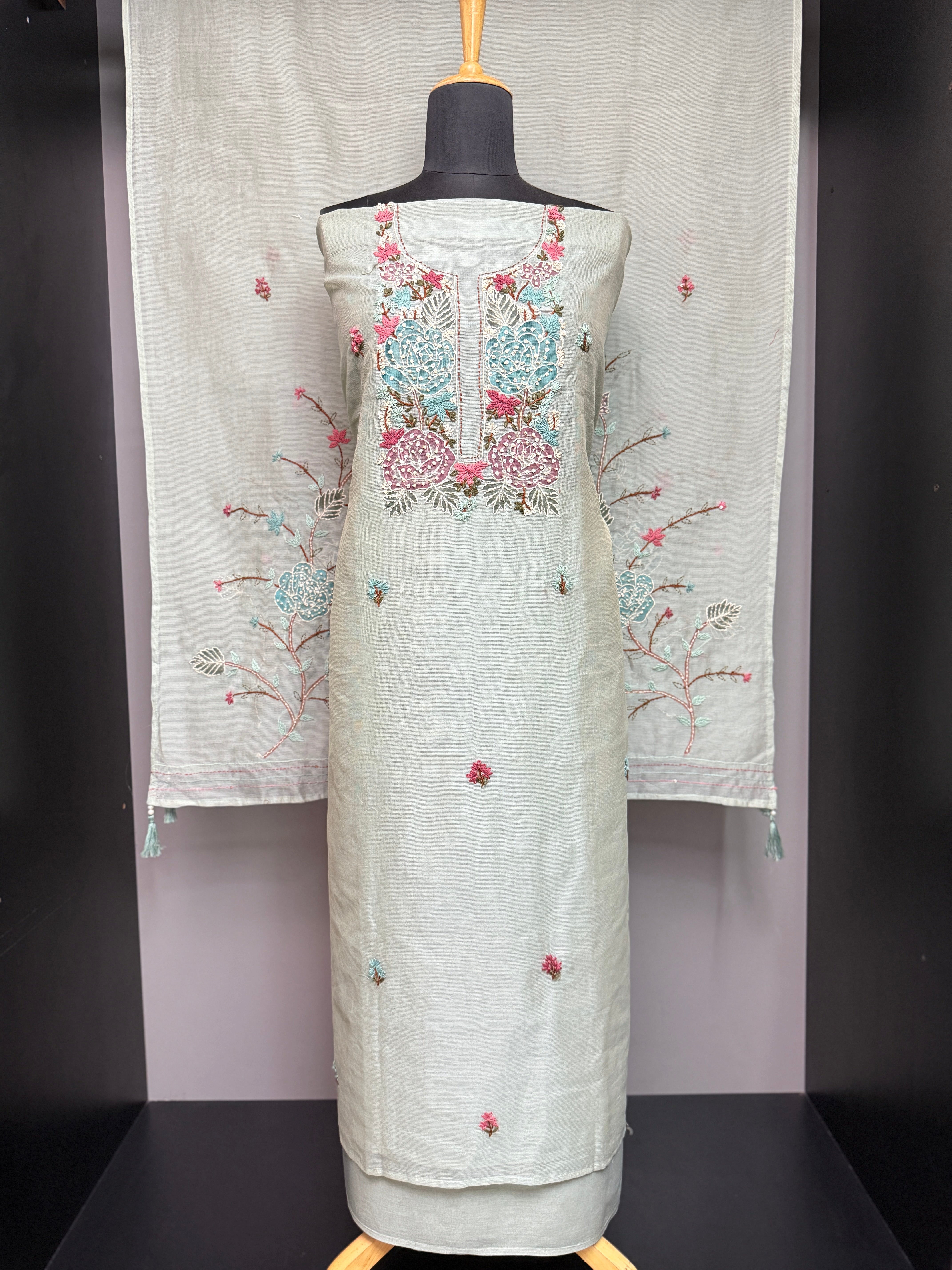 Hand Work Super Net Kota Salwar Set| PHU164