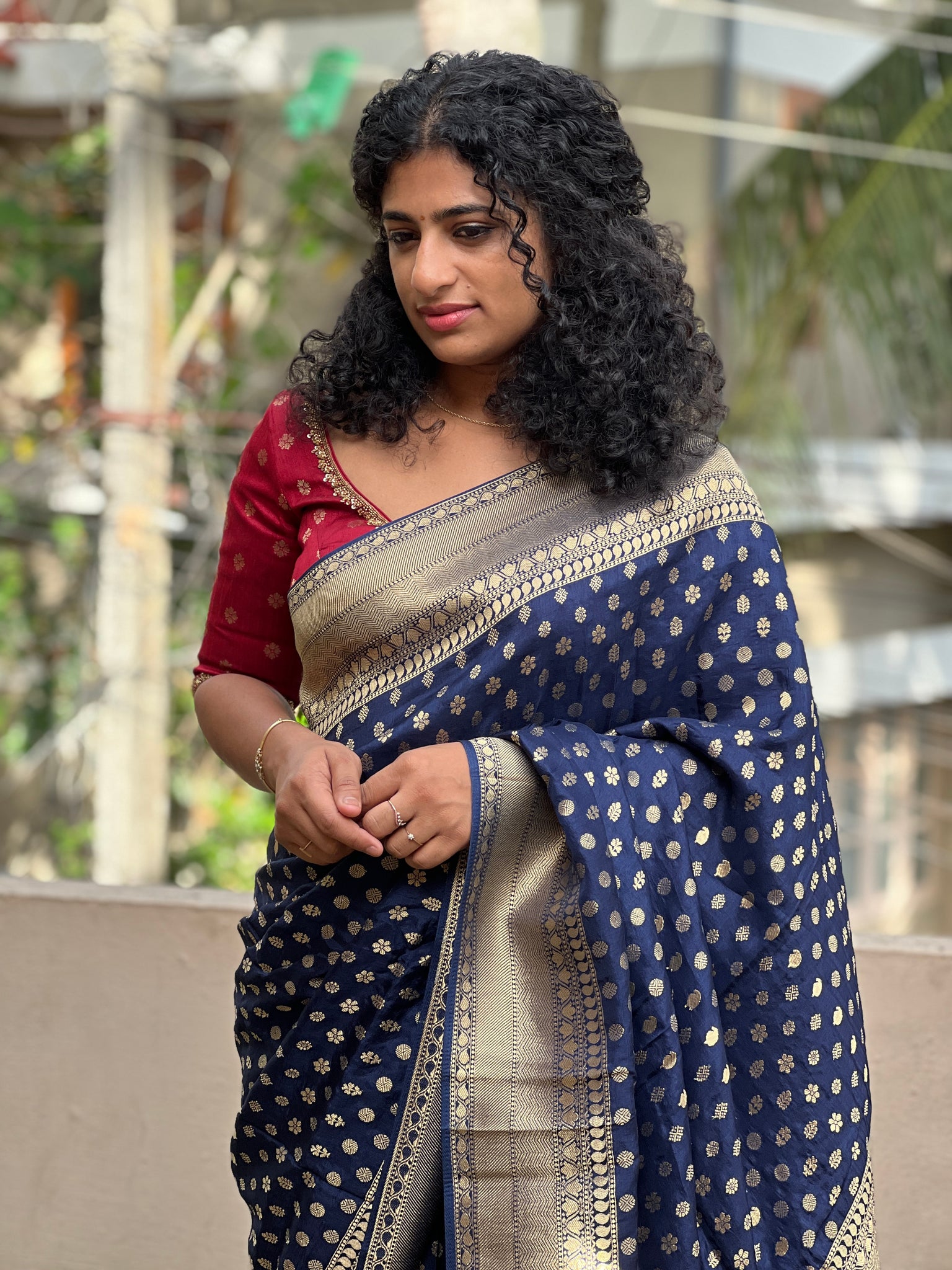 Linen Banarasi Design Sarees - Loomfolks