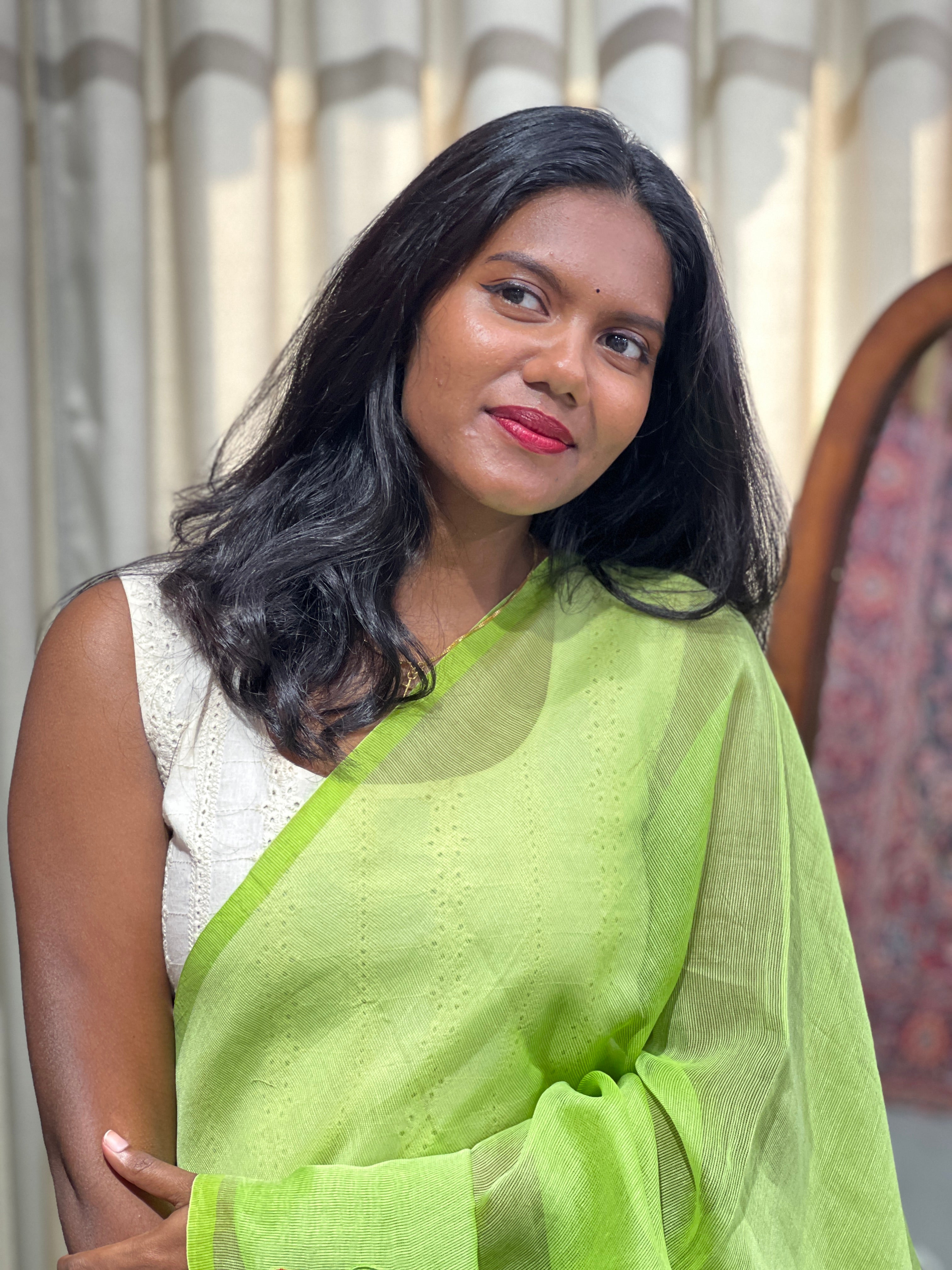 Twine Cut Work Embroidered Supernet Kota Saree | TC225