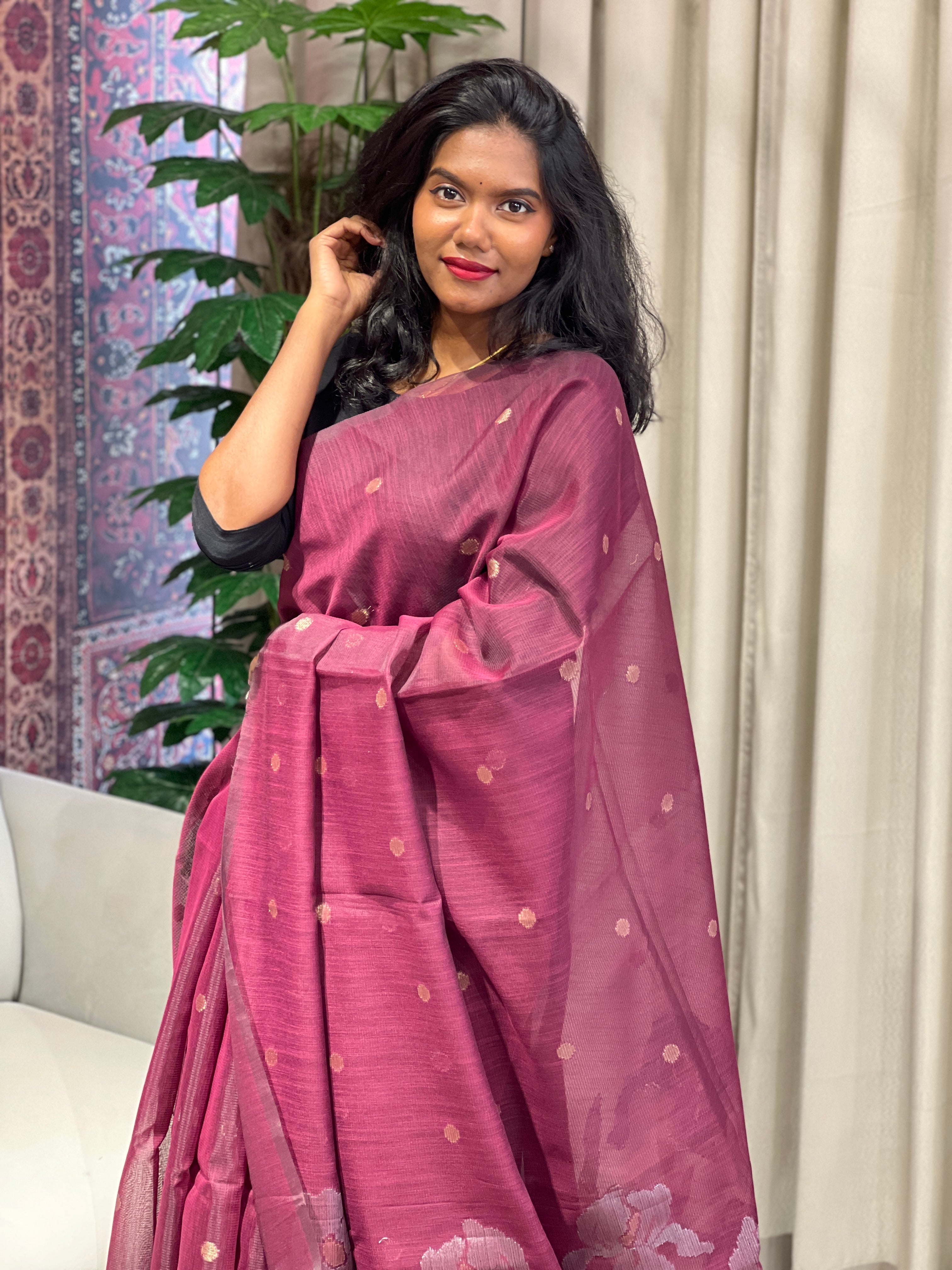 Zari Woven Semi Silk Saree | YNG1008