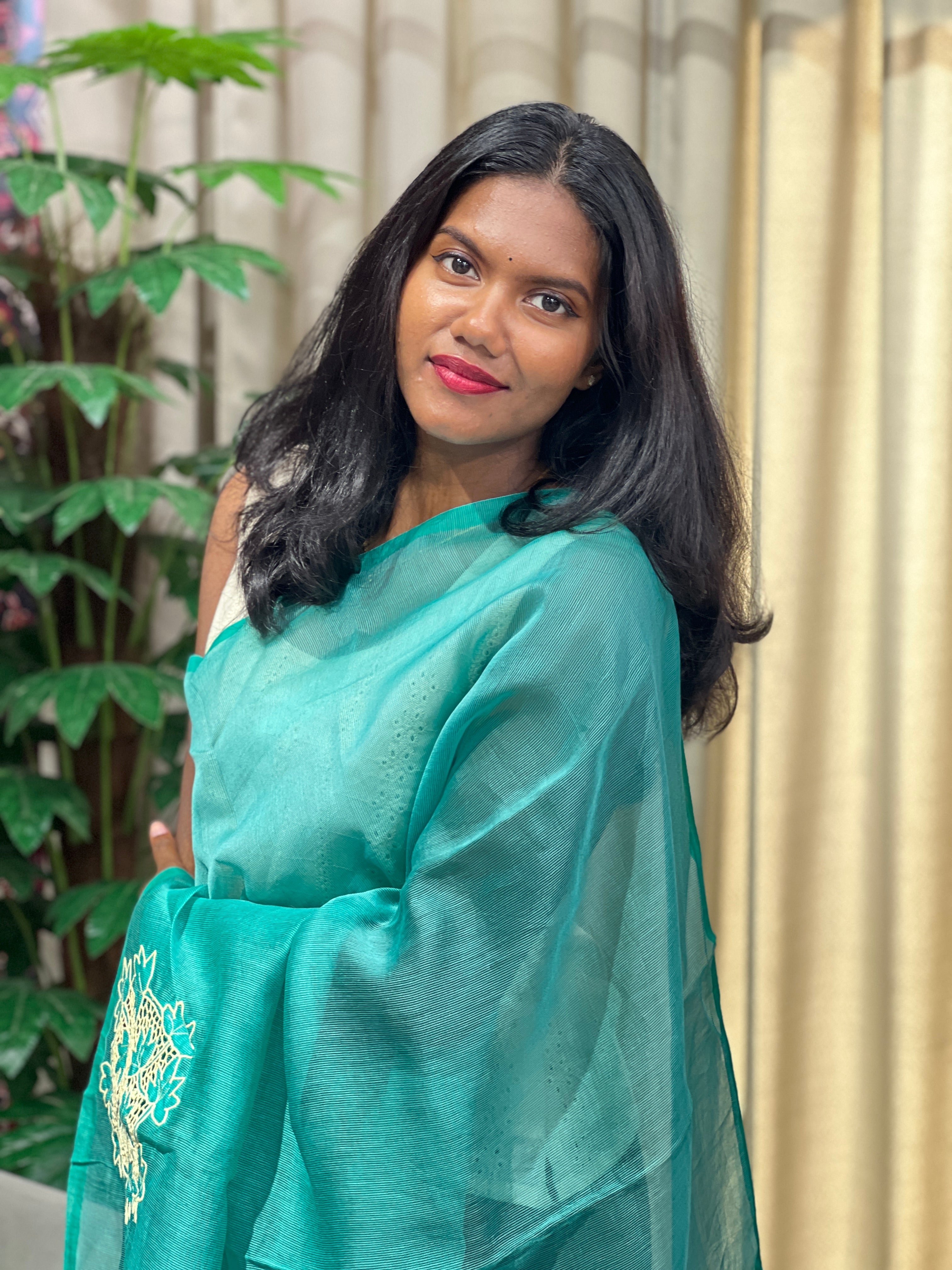 Twine Cut Work Embroidery Detailed Supernet Kota Saree | TC159