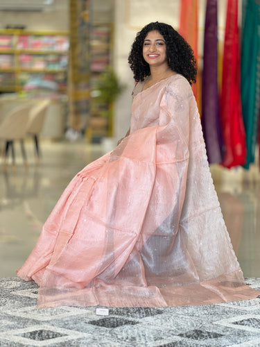 Hand Embroidery Tussar Kota Saree | SBS983