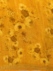 Floral Printed Chinon Saree | SSN358