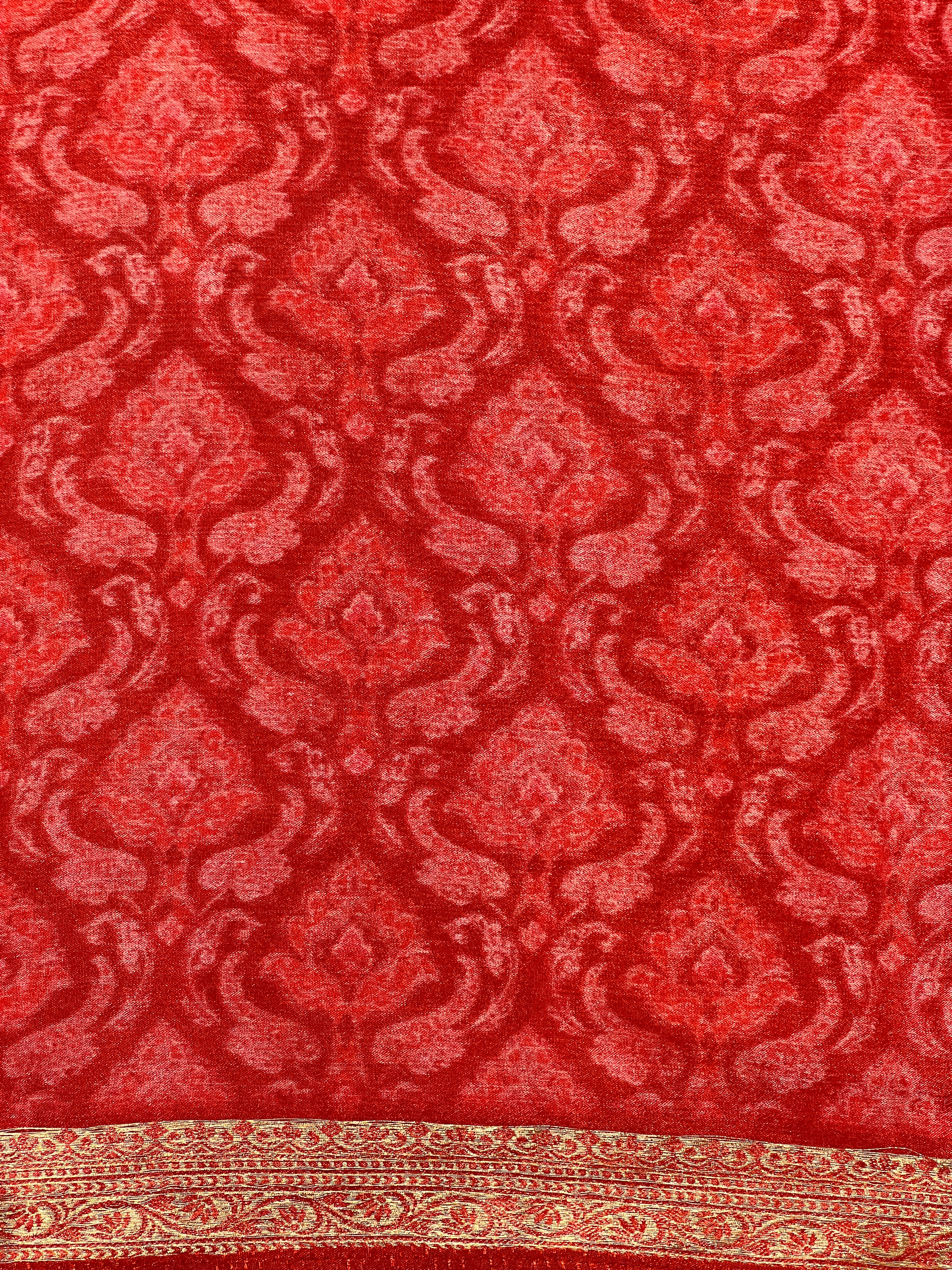 Printed Chinon Saree | SSN343