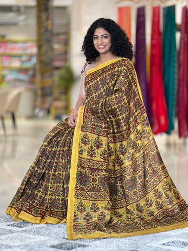 Ajrak Printed Mangalgiri Saree | SBS957