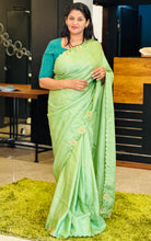 Twine Cut Work Embroidery Placement Detailed Semi Silk Saree | TC412