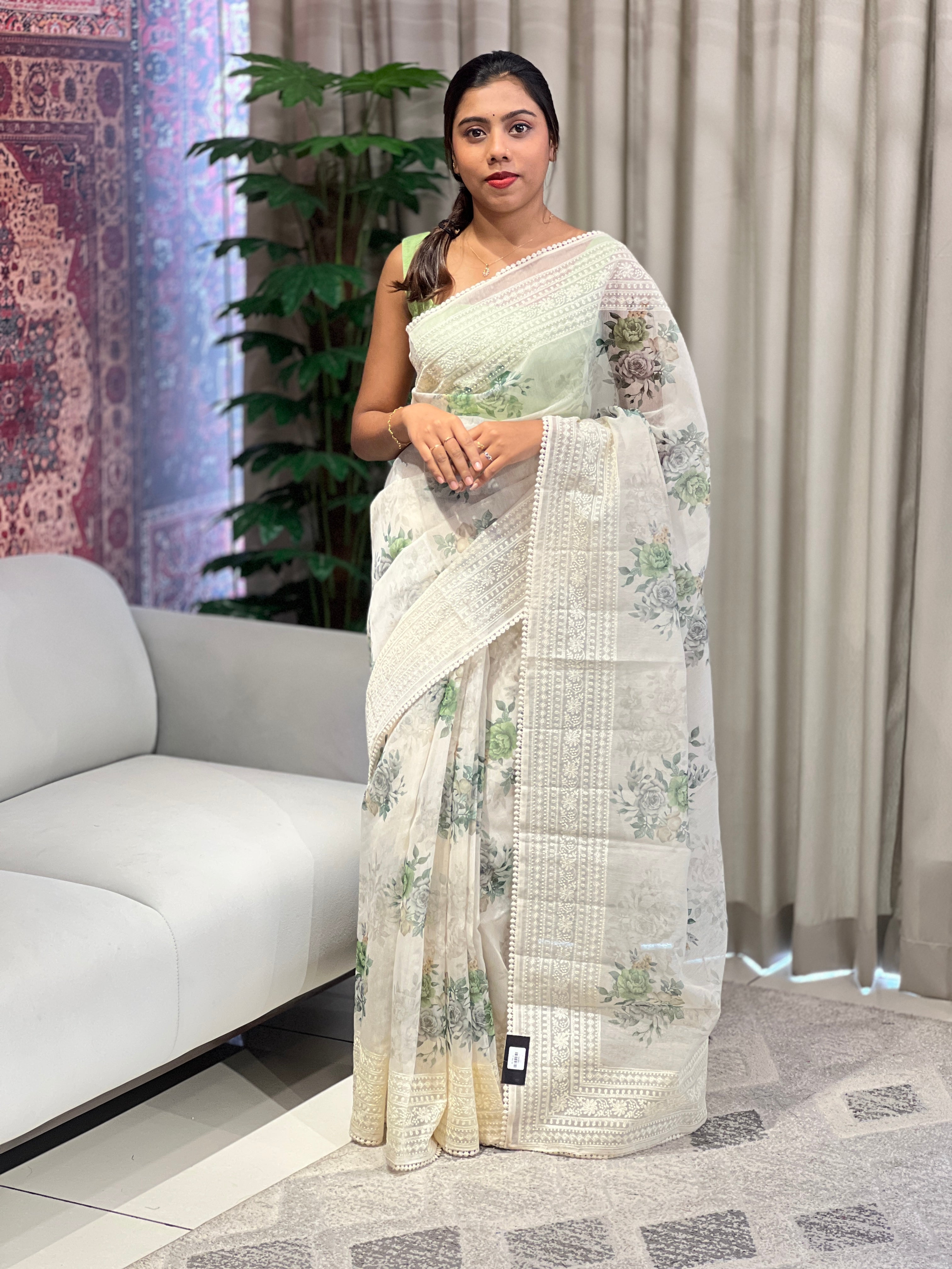 Floral Printed Kota Saree | YNG969