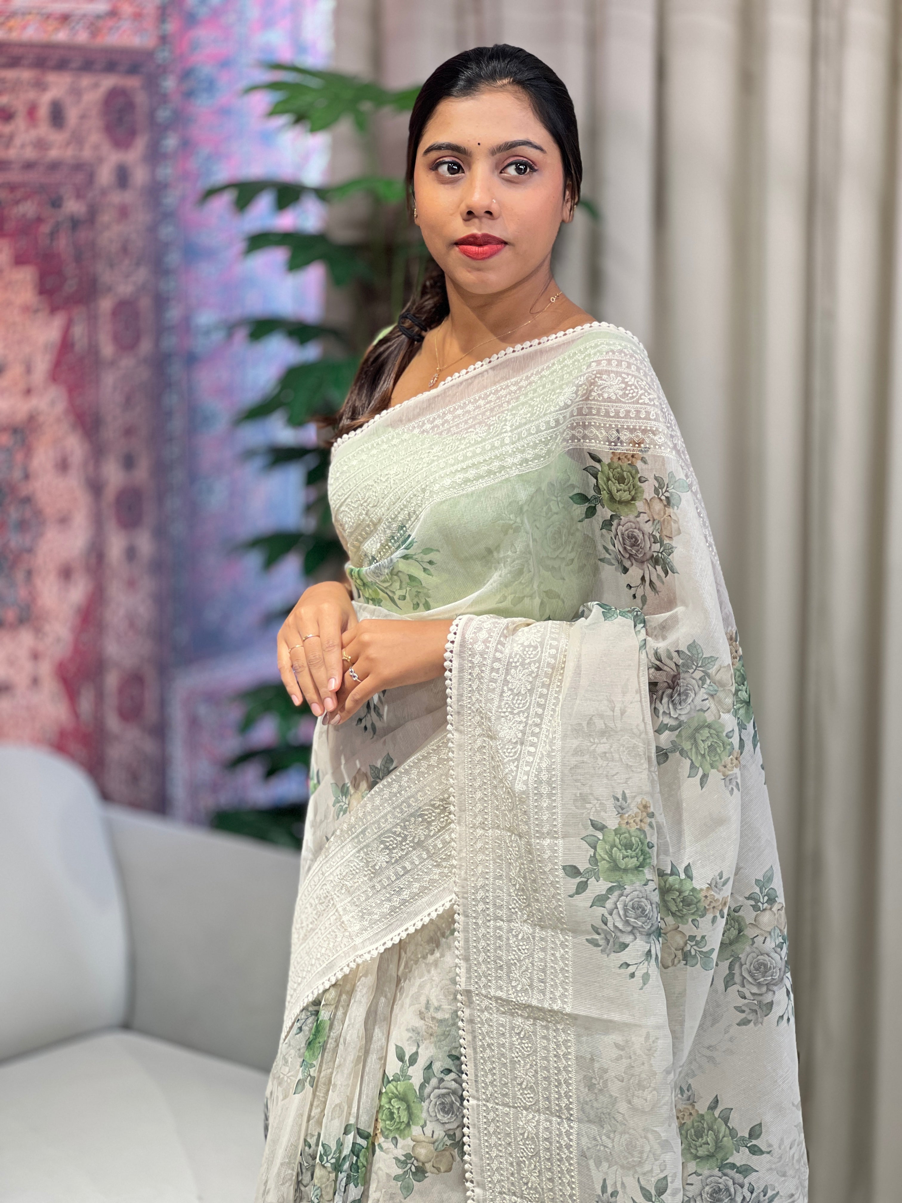 Floral Printed Kota Saree | YNG969