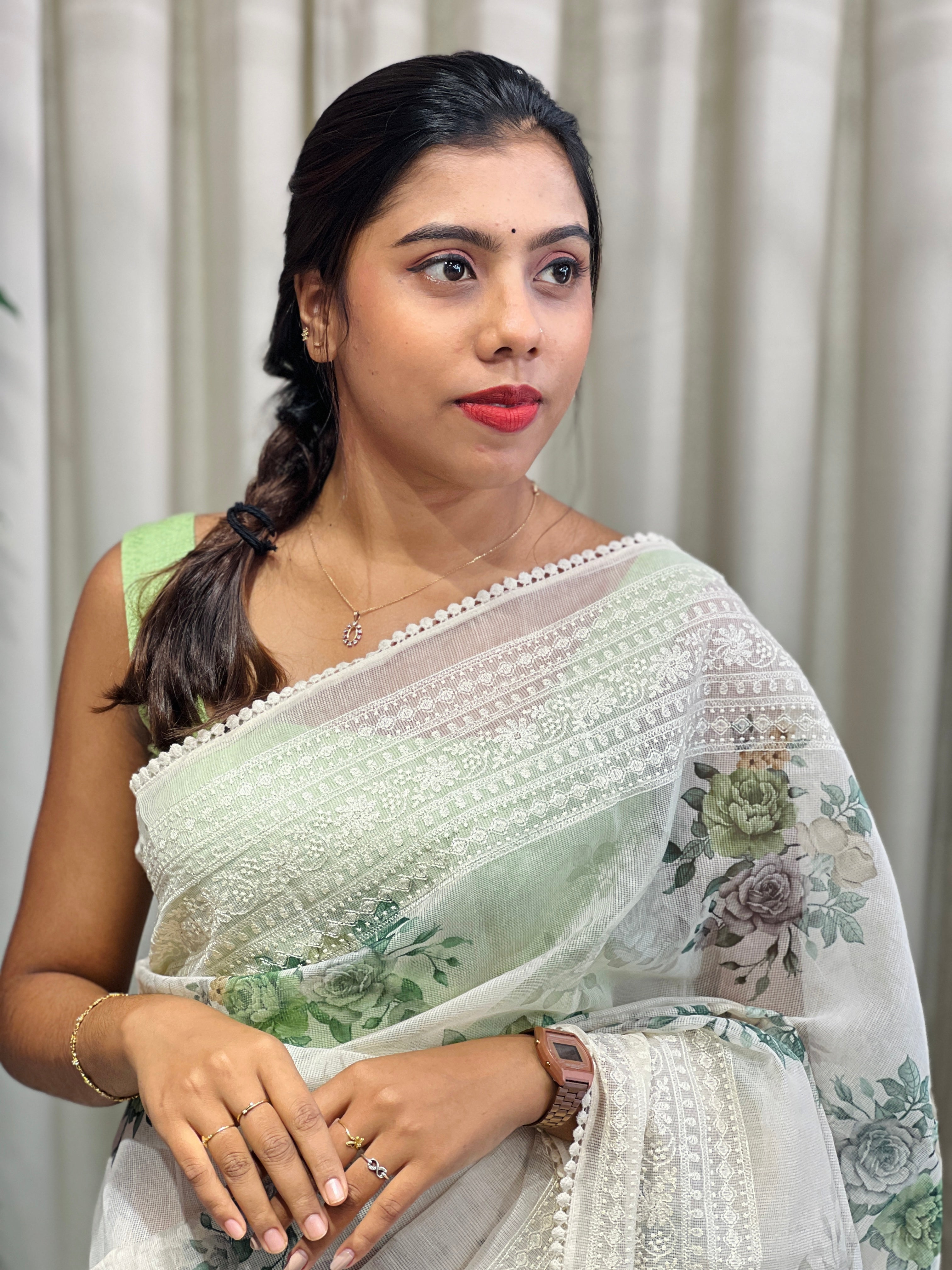 Floral Printed Kota Saree | YNG969