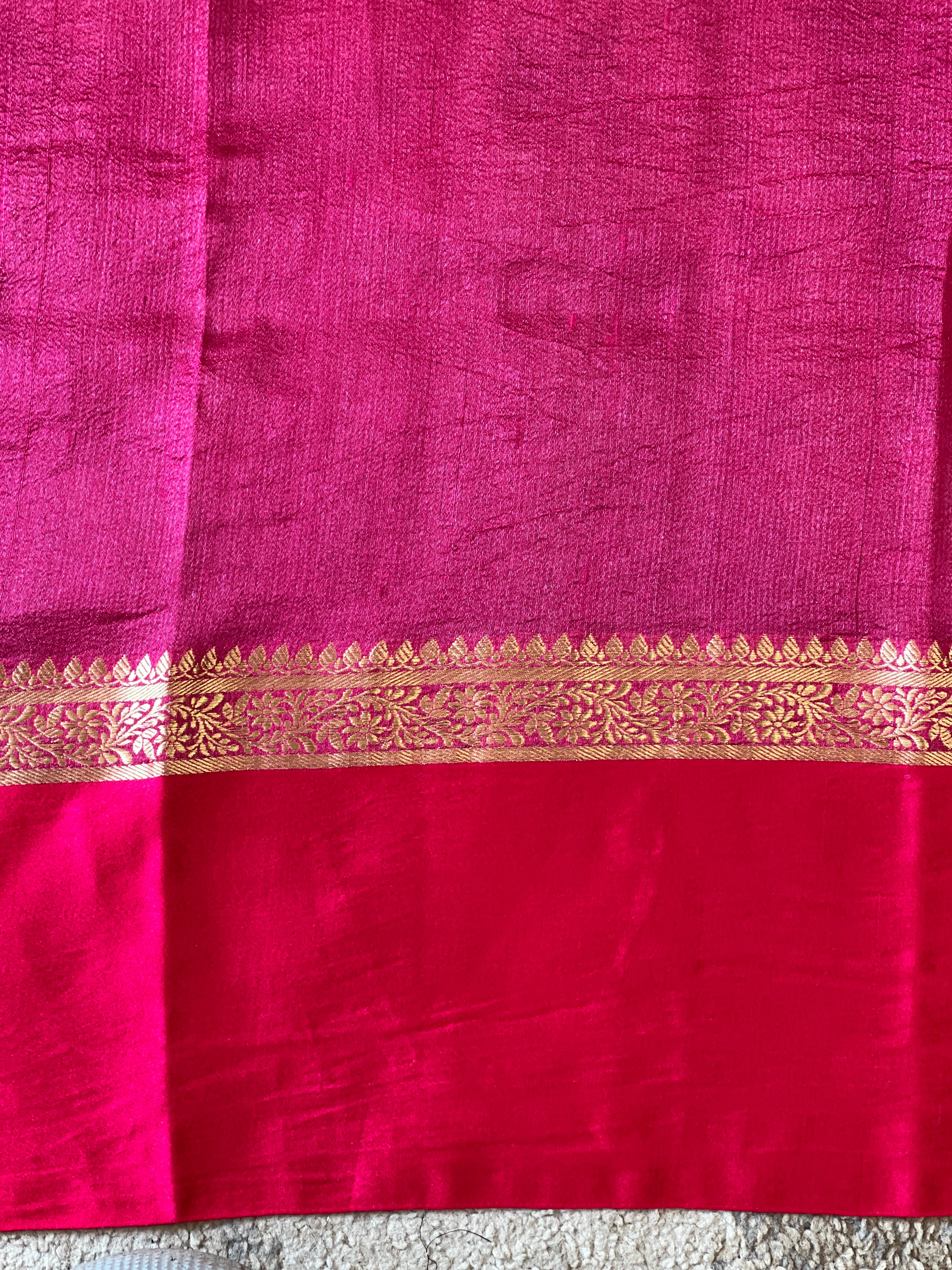Satin Patta Bordered Tussar Saree | MB193