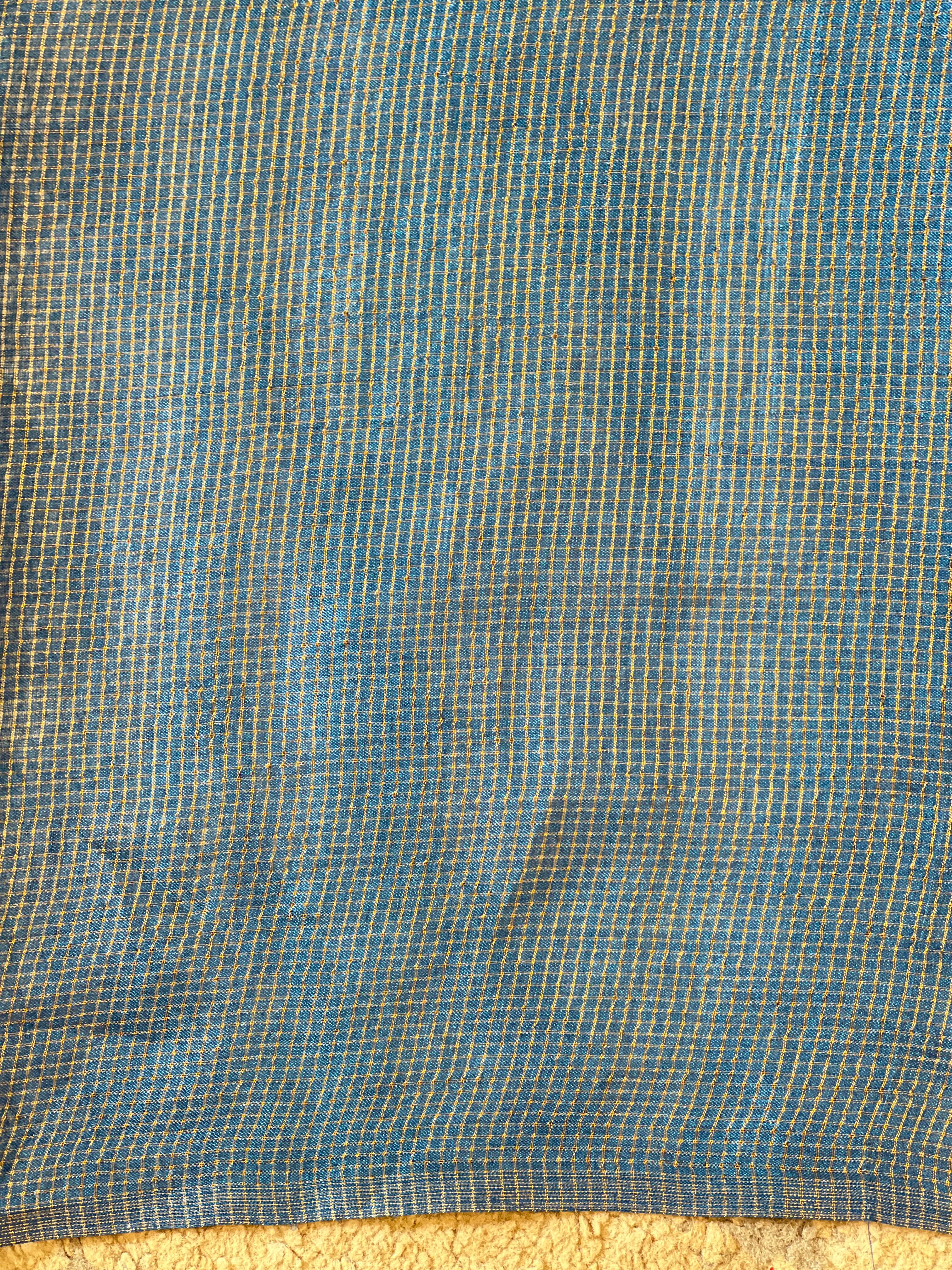 Tissue Check Pattern Tussar Saree | YNG1602