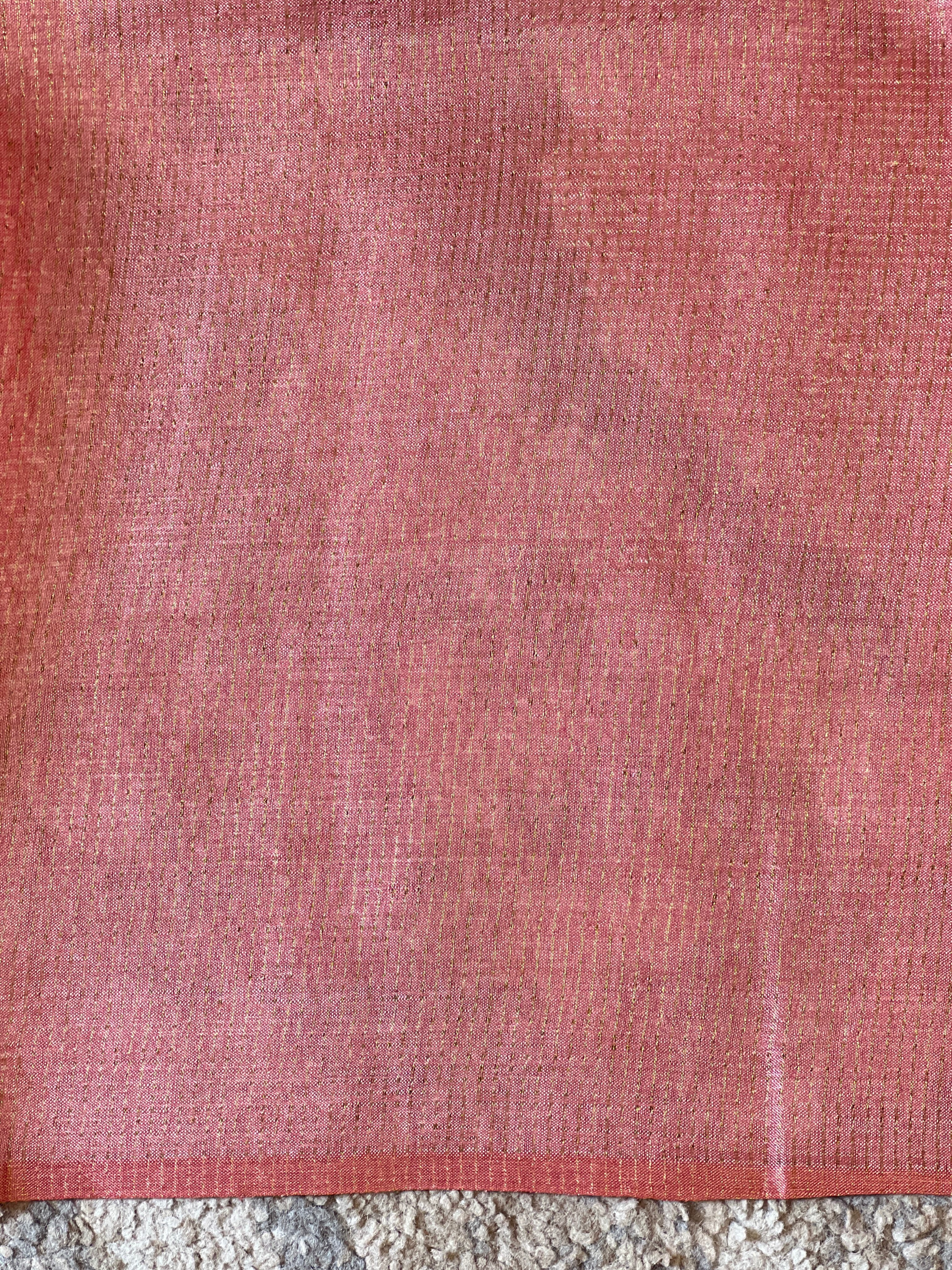 Tissue Check Pattern Tussar Saree | YNG1603