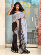 Hand Embroidery Linen Finish Saree | RP551