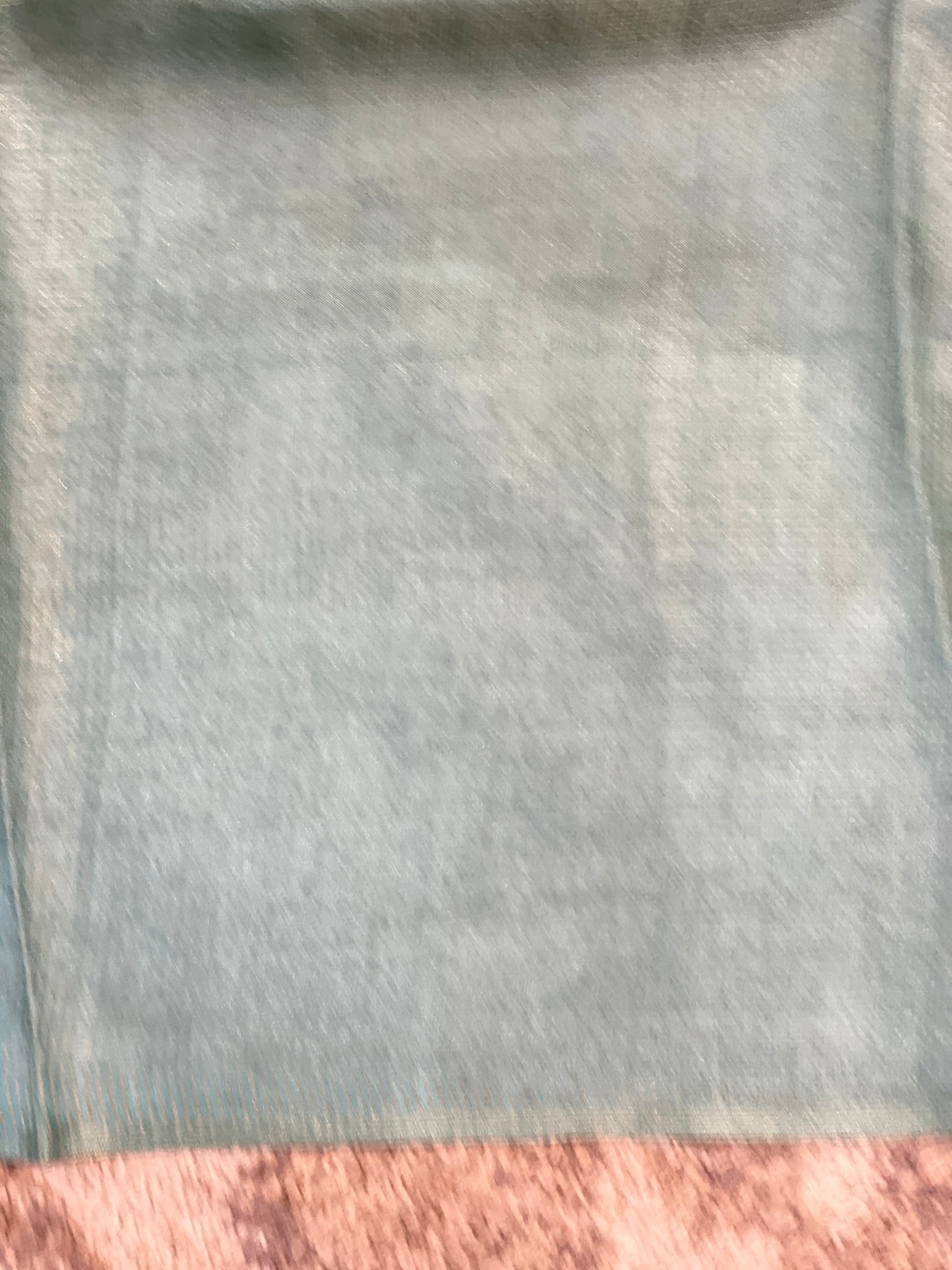 Tissue Check Pattern Tussar Saree | YNG1604