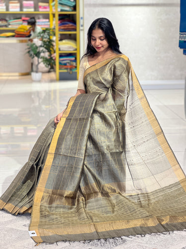 Sequence Weaving Tussar Saree | ACT1434