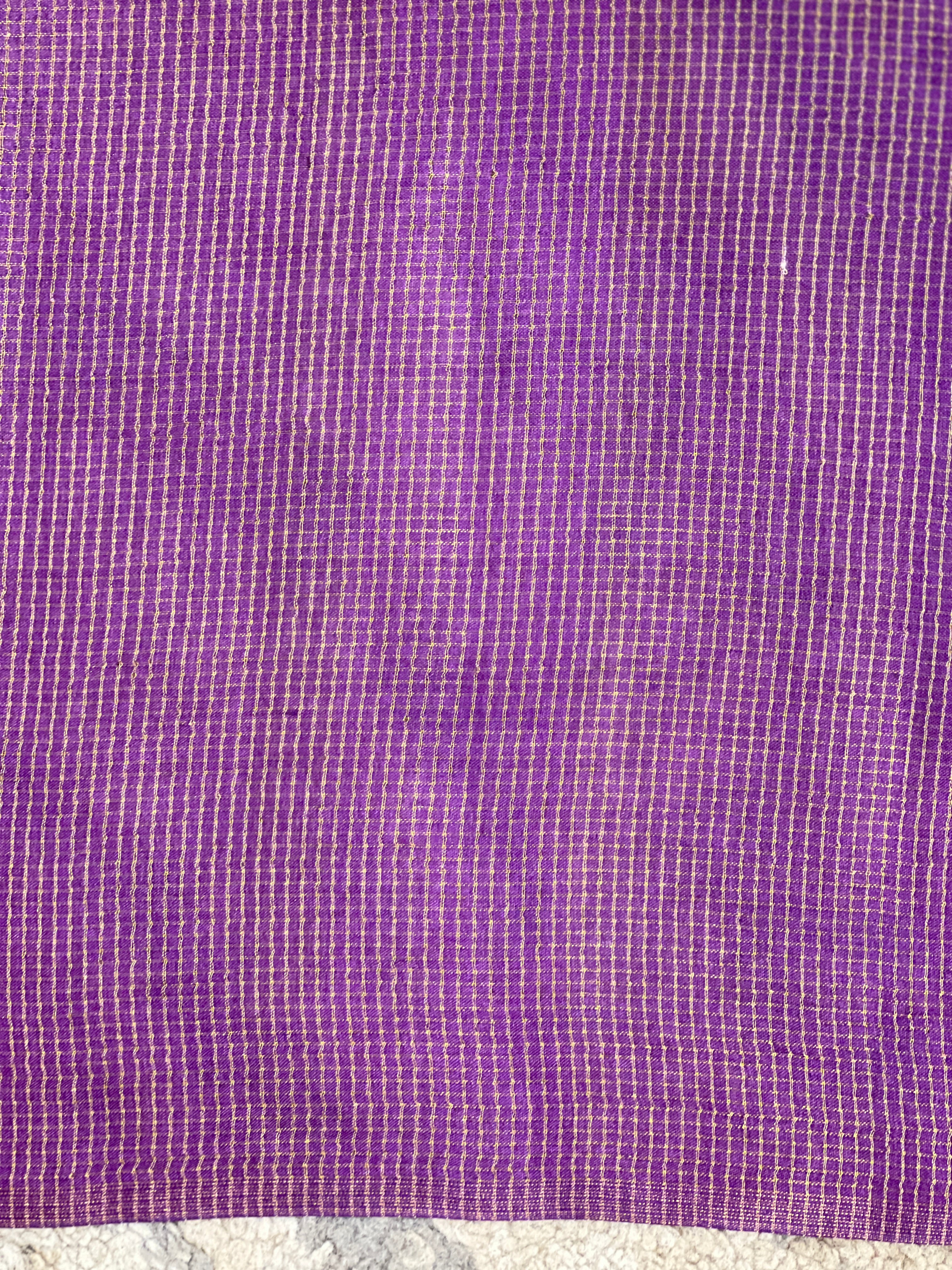 Tissue Check Pattern Tussar Saree | YNG1598